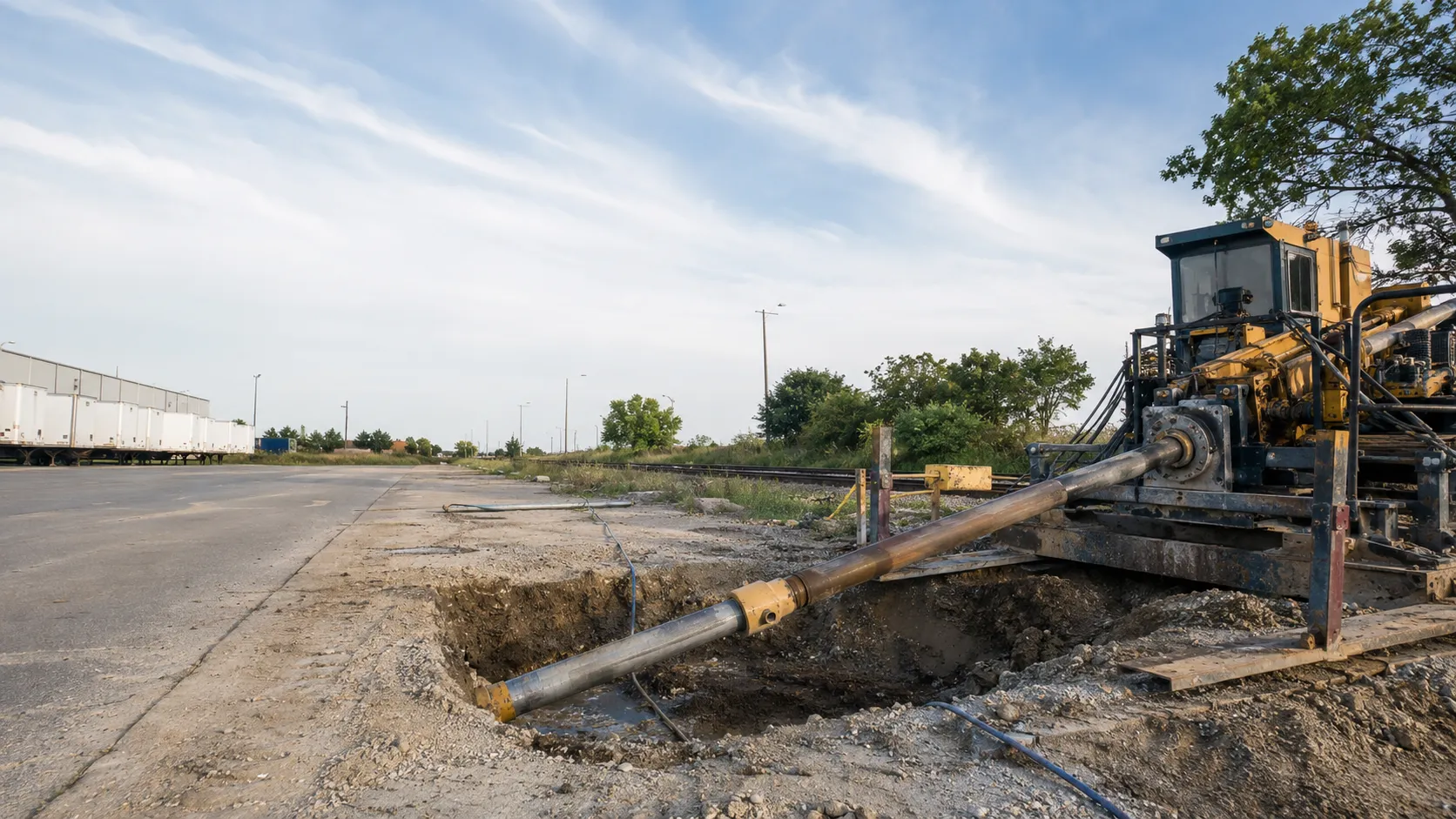 Auger Boring and Pipe Ramming in Pickering, Ontario, self-performed and completed by Harrowgate Group