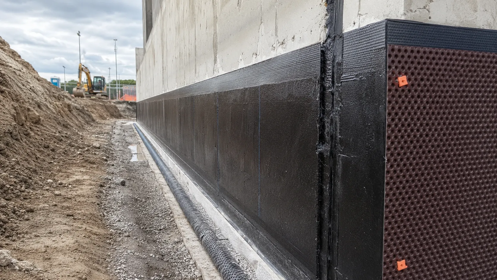 Below-Grade Waterproofing in Ajax, Ontario, self-performed and completed by Harrowgate Group