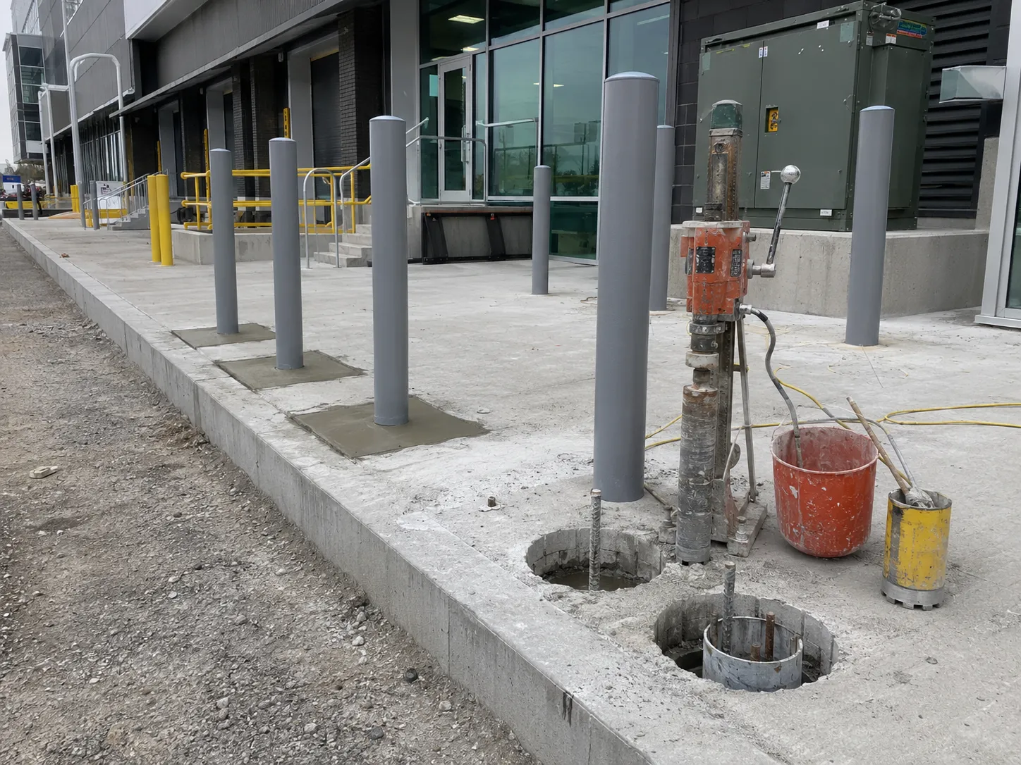 Completed Bollard Installation in Ajax by Harrowgate Group
