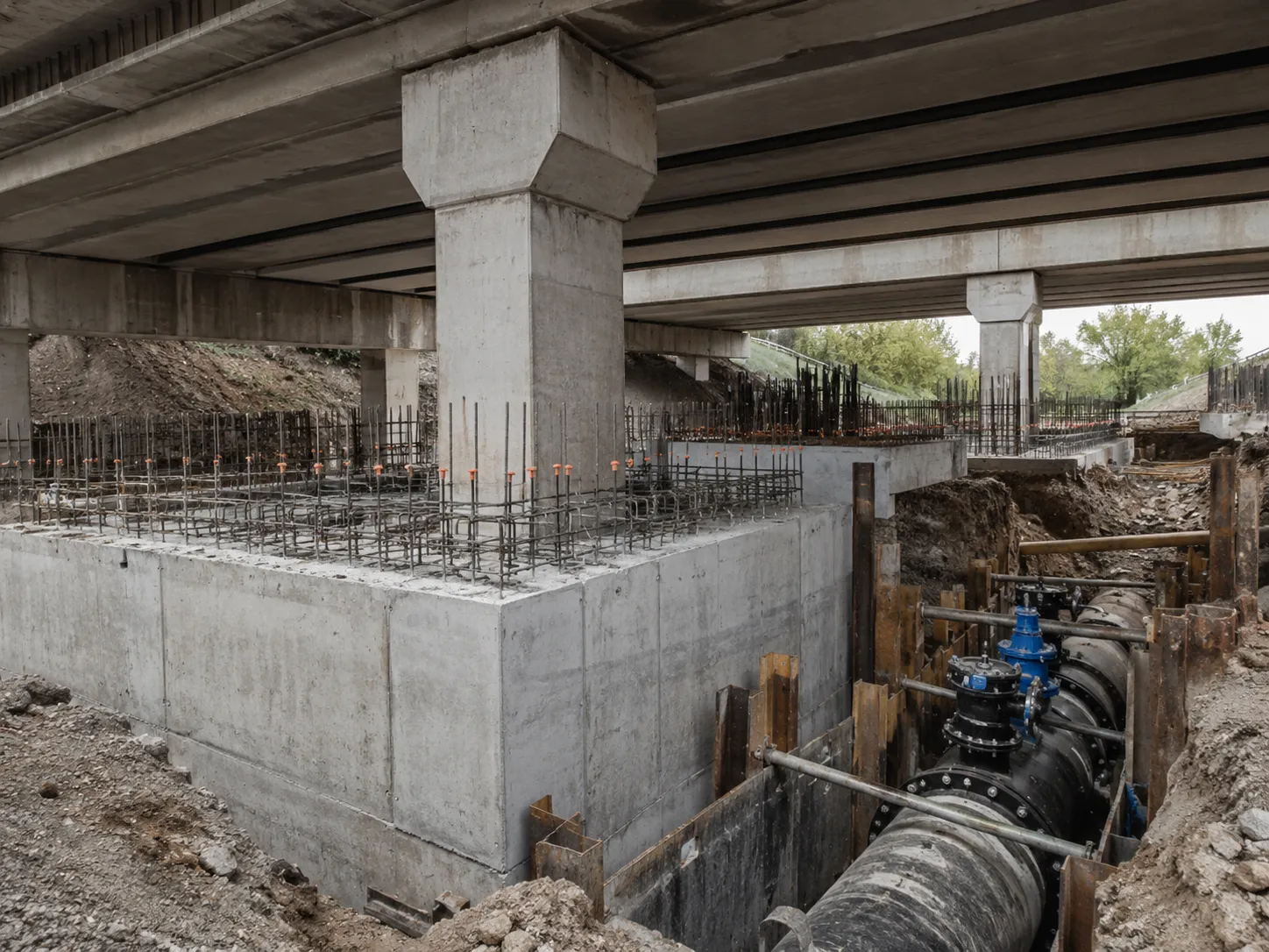 Bridge and Structure Concrete in Markham being built and completed on site by Harrowgate Group