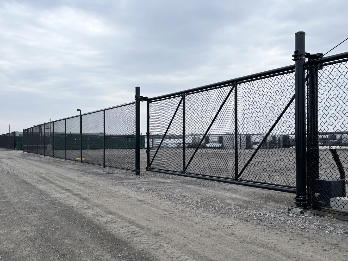 Completed Commercial Fencing and Gates installation in Pickering by Harrowgate Group