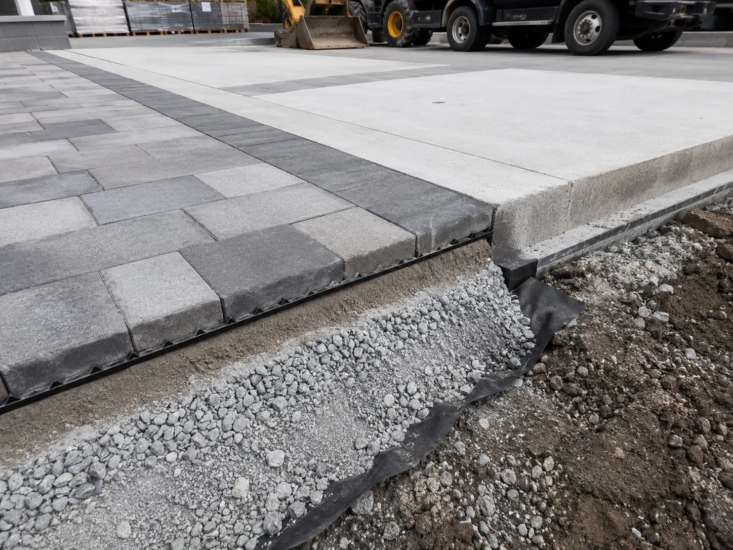 Commercial Hardscaping in Markham being built and completed on site by Harrowgate Group