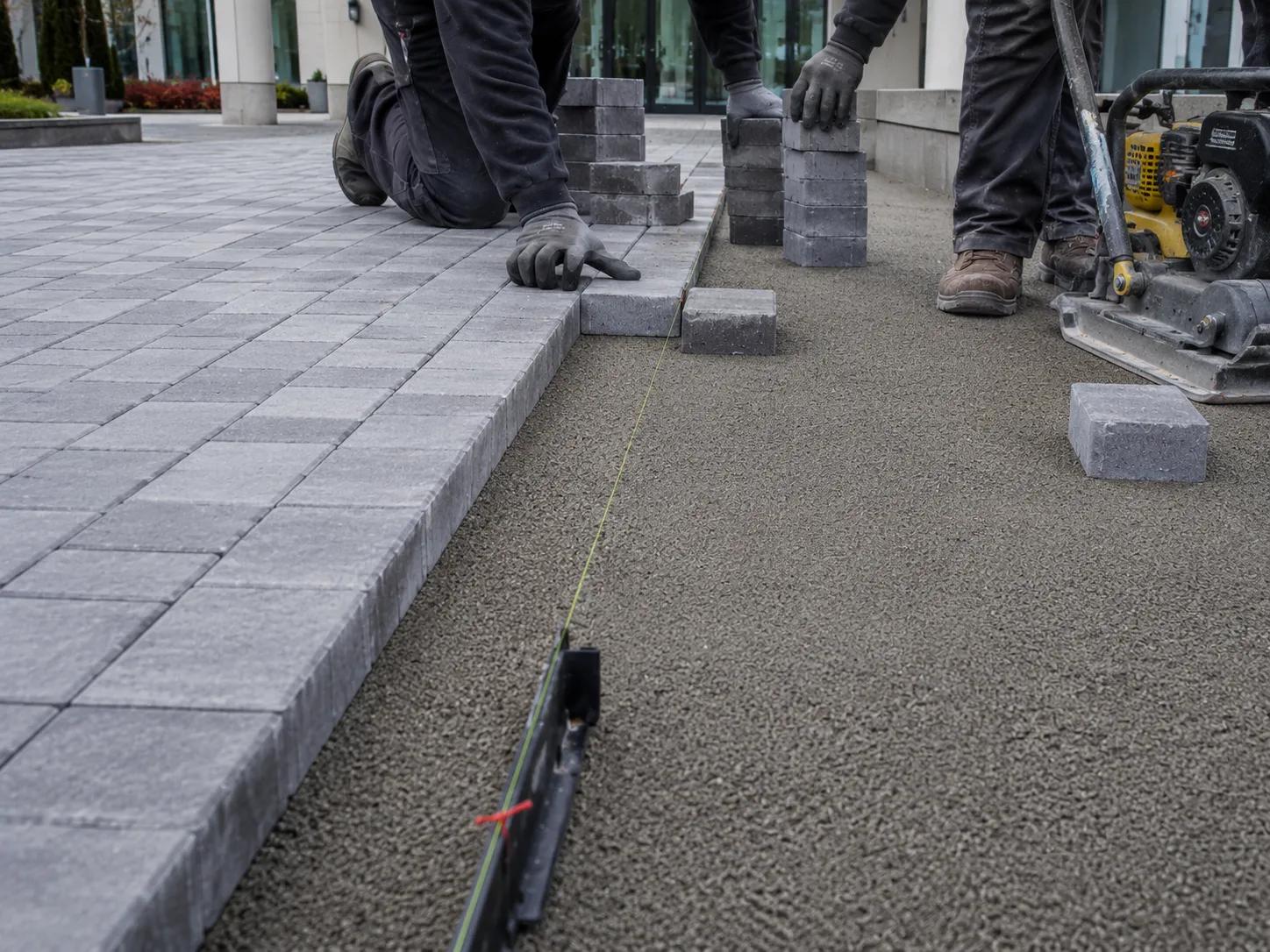 Commercial Interlock and Pavers in Pickering being built and completed on site by Harrowgate Group