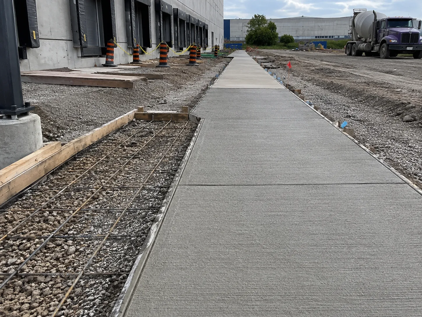 Completed Commercial Sidewalks and Walkways installation in Aurora by Harrowgate Group