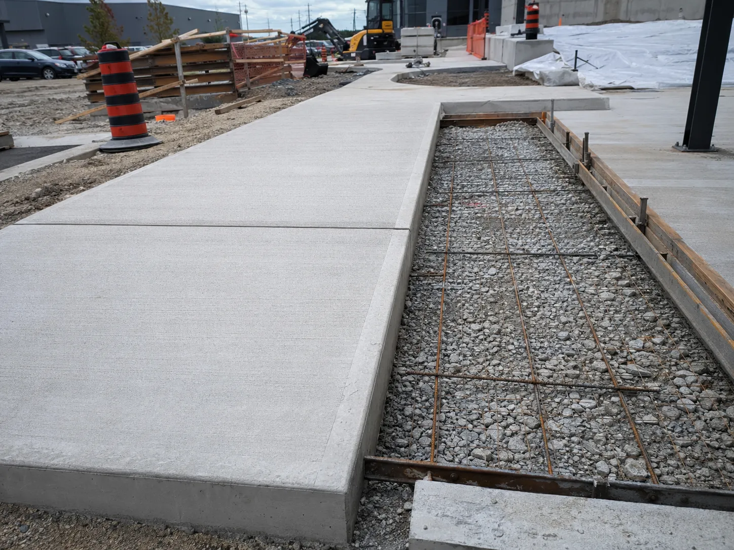 Commercial Sidewalks and Walkways in Aurora being built and completed on site by Harrowgate Group