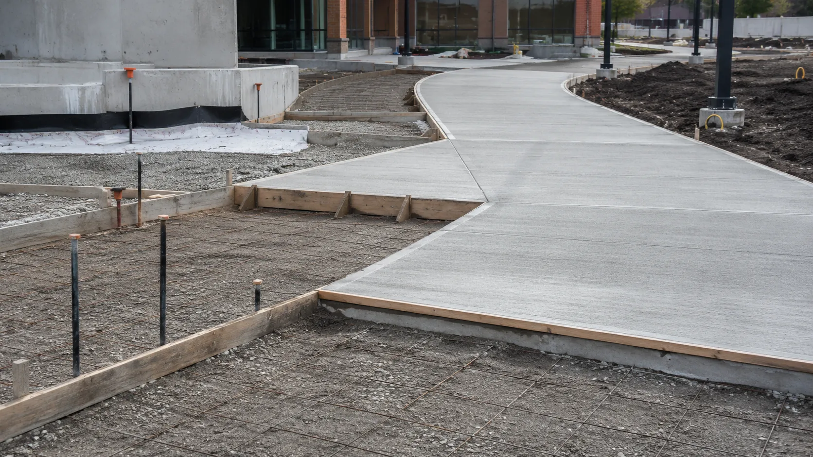 Commercial Sidewalks and Walkways in Aurora, Ontario, self-performed and completed by Harrowgate Group