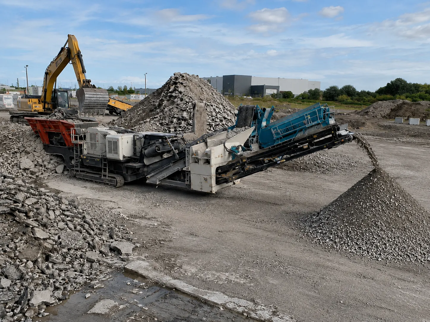 Completed Concrete and Asphalt Crushing and Recycling installation in Markham by Harrowgate Group