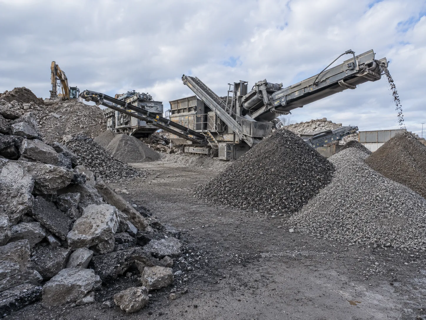 Concrete and Asphalt Crushing and Recycling in Markham being built and completed on site by Harrowgate Group