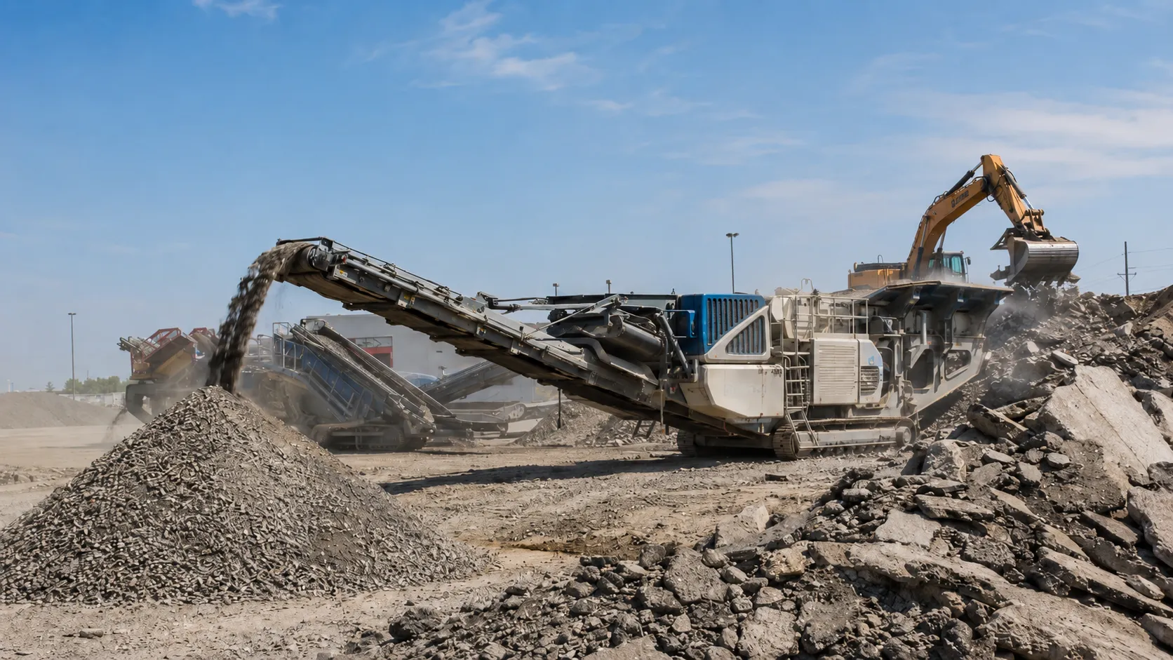 Concrete and Asphalt Crushing and Recycling in Markham, Ontario, self-performed and completed by Harrowgate Group