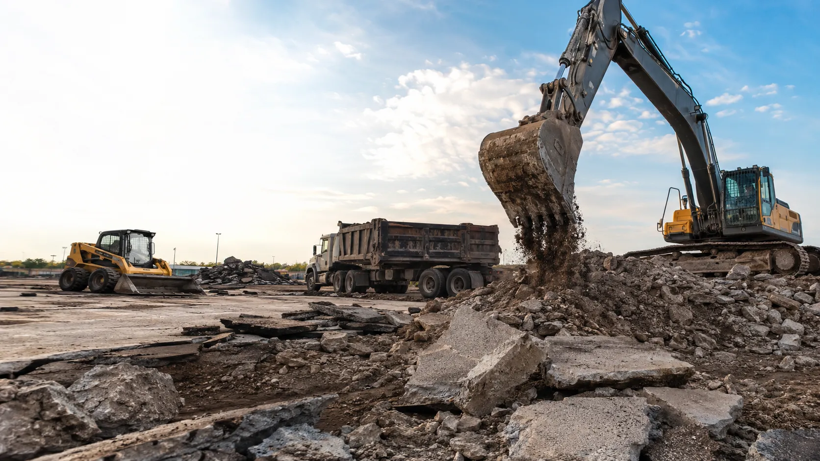 Concrete and Asphalt Removal in Markham, Ontario, self-performed and completed by Harrowgate Group