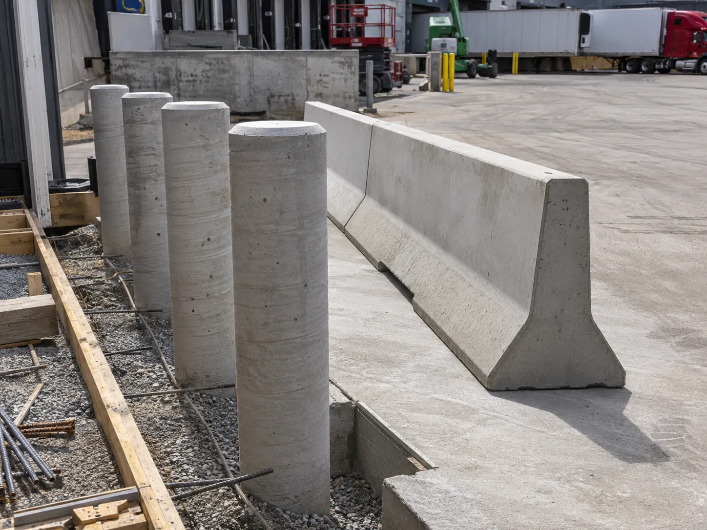 Completed Concrete Barriers and Bollards installation in Aurora by Harrowgate Group