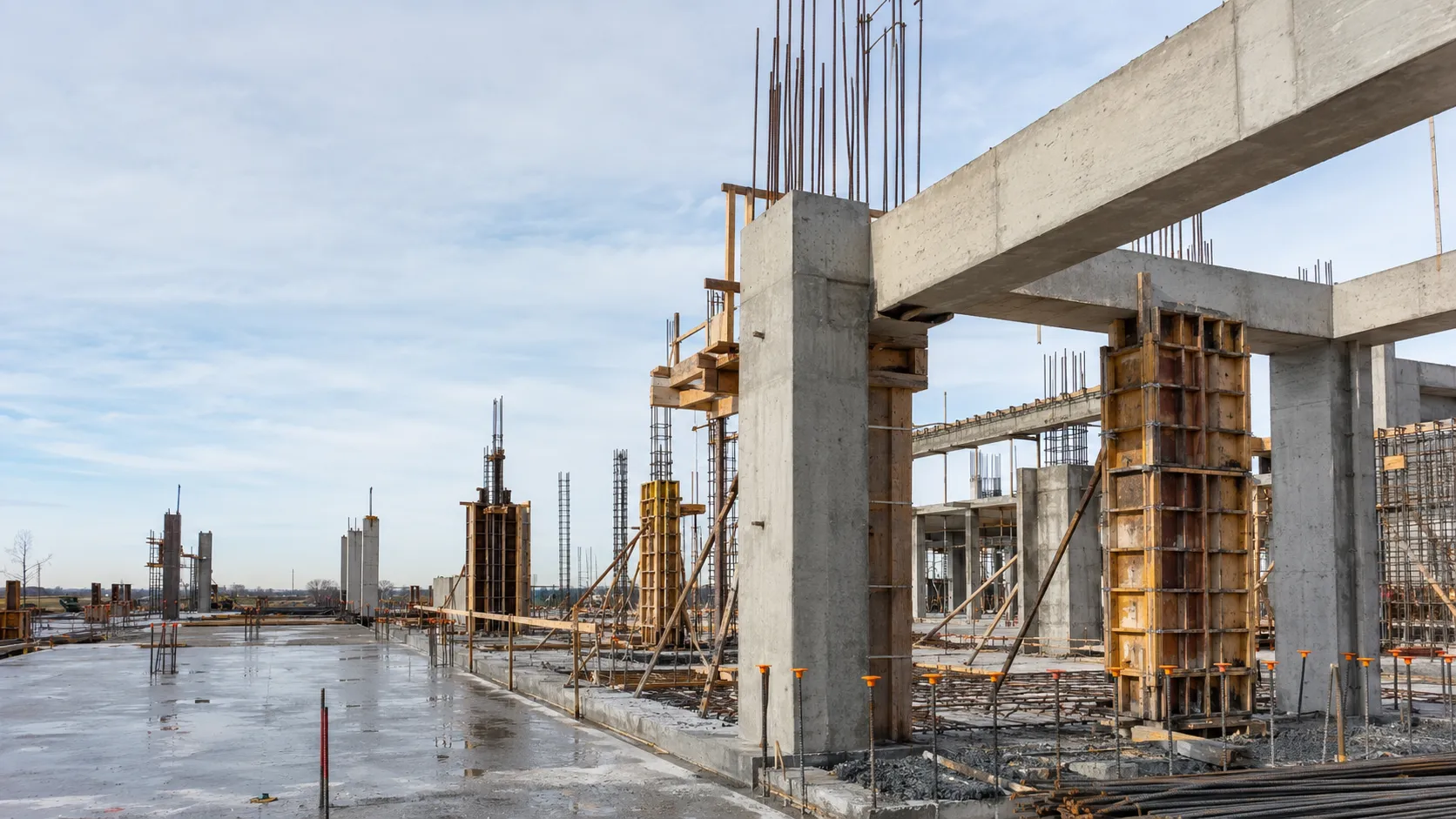 Concrete Columns and Beams in Pickering, Ontario, self-performed and completed by Harrowgate Group