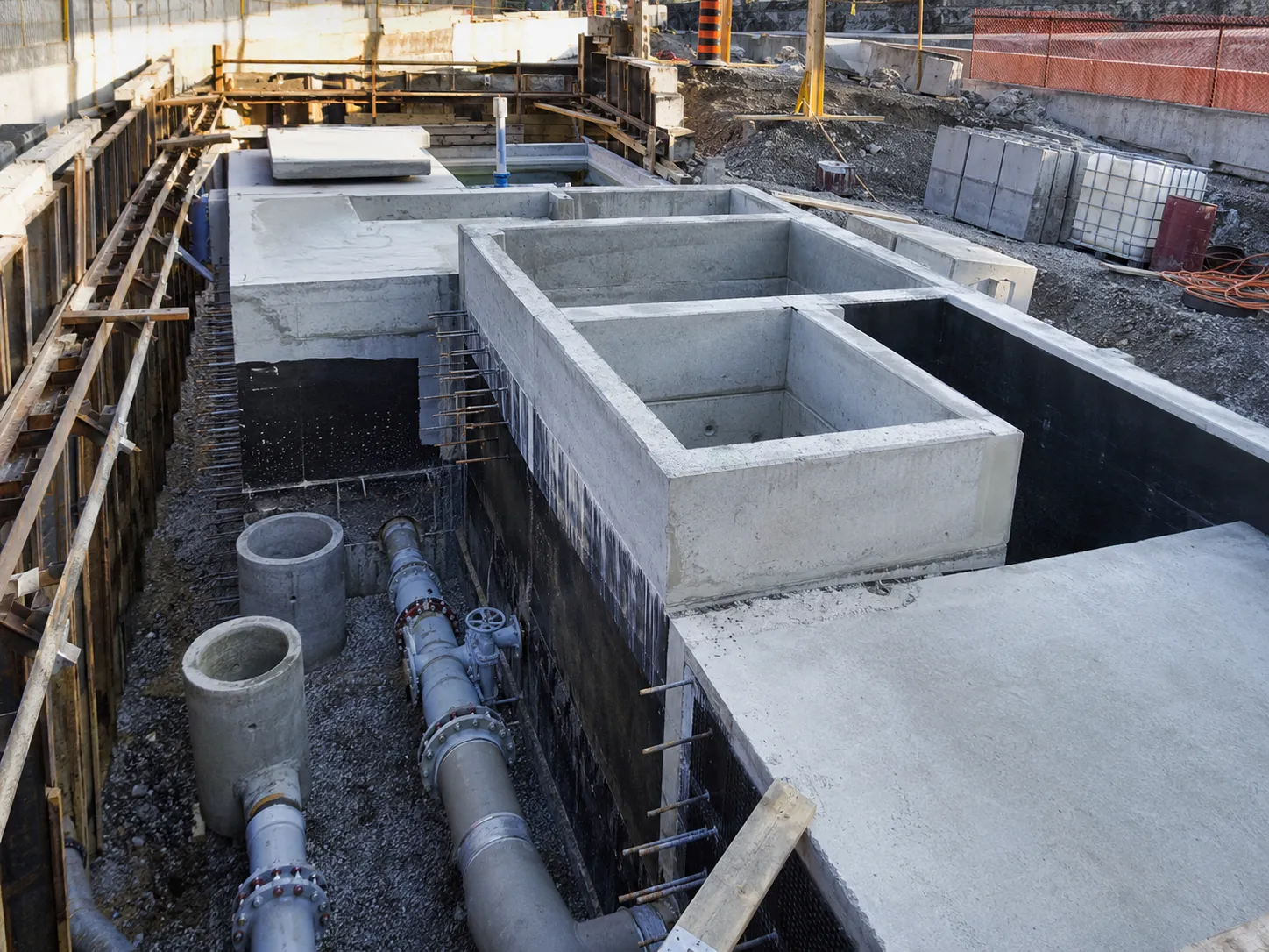 Completed Concrete Containment Structures installation in Ajax by Harrowgate Group