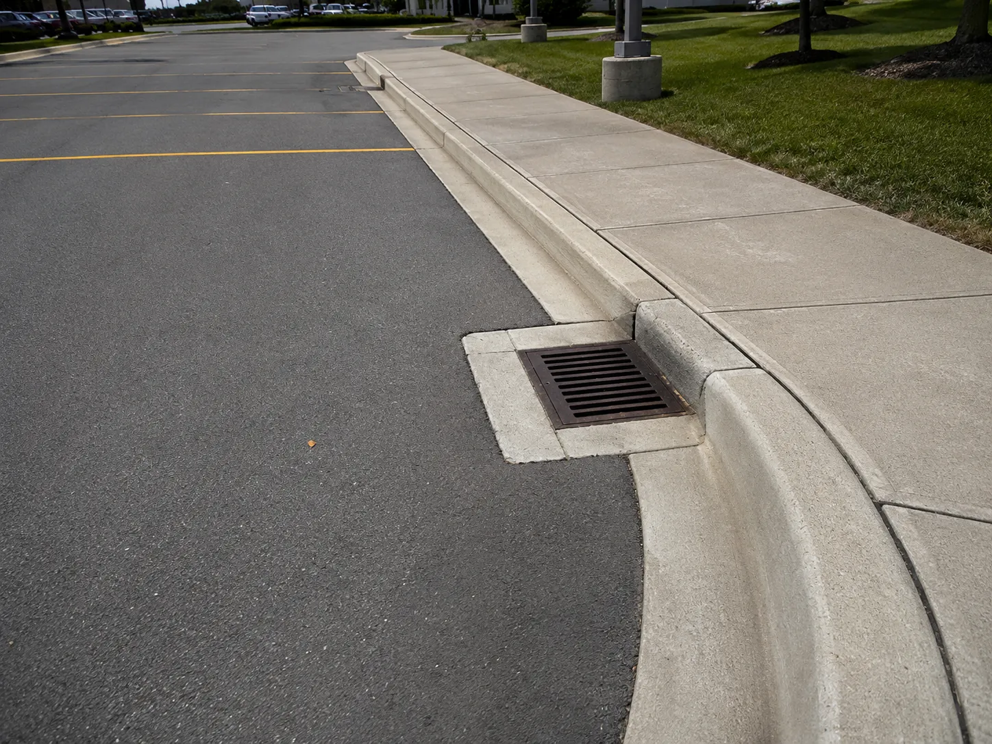 Completed Concrete Curbs and Gutters installation by Harrowgate Group
