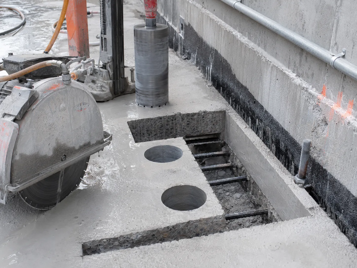 Concrete Cutting and Coring in Hamilton being built and completed on site by Harrowgate Group