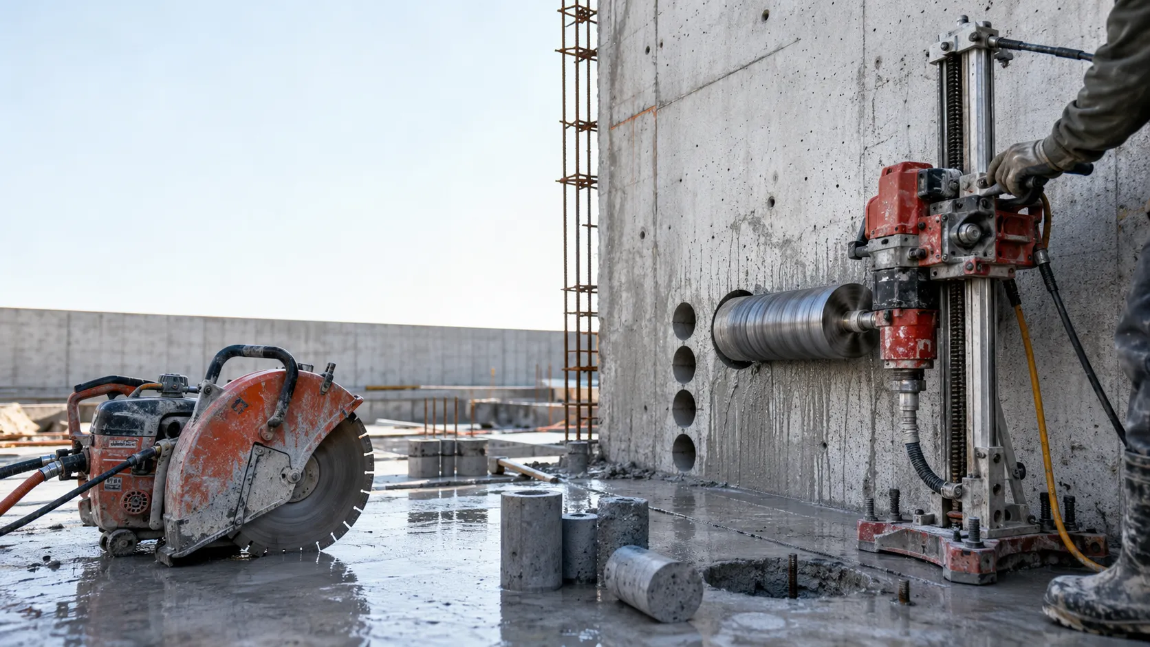 Concrete Cutting and Coring in Hamilton, Ontario, self-performed and completed by Harrowgate Group