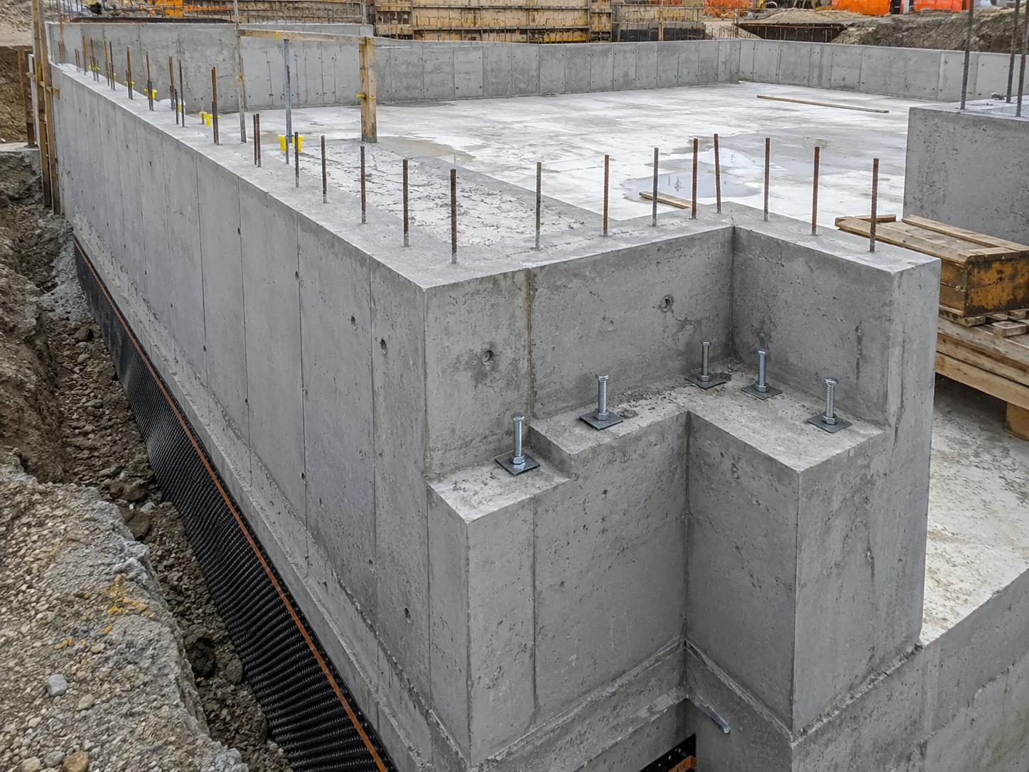 Concrete Foundations being built and completed on site by Harrowgate Group