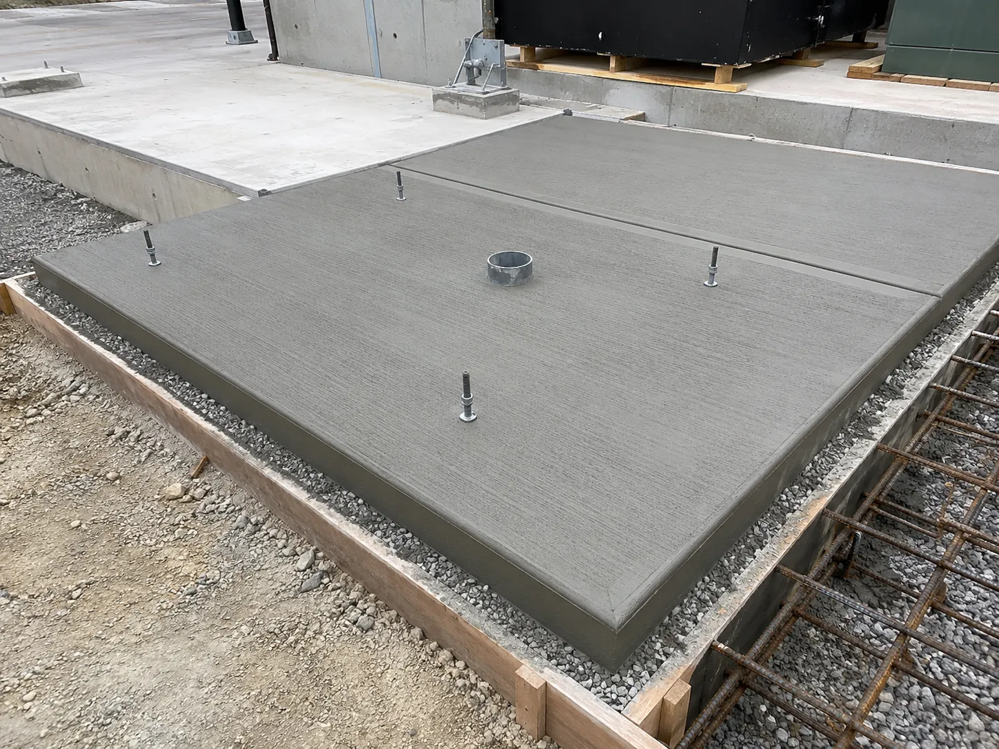 Concrete Pads in Aurora being built and completed on site by Harrowgate Group