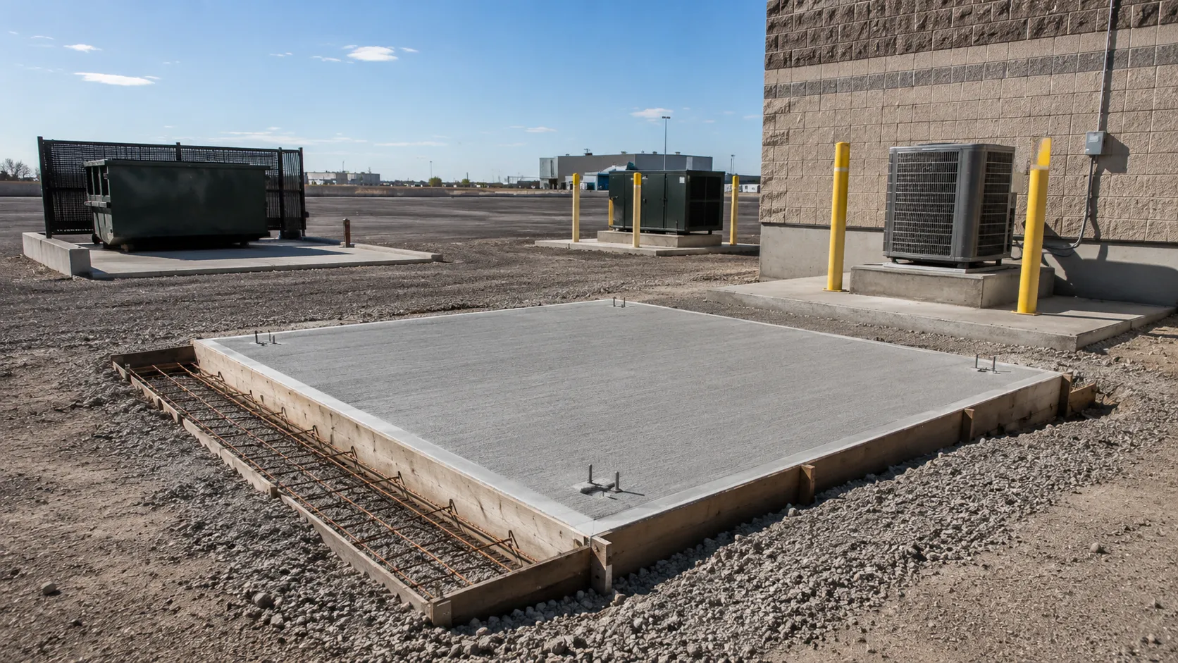 Concrete Pads in Aurora, Ontario, self-performed and completed by Harrowgate Group