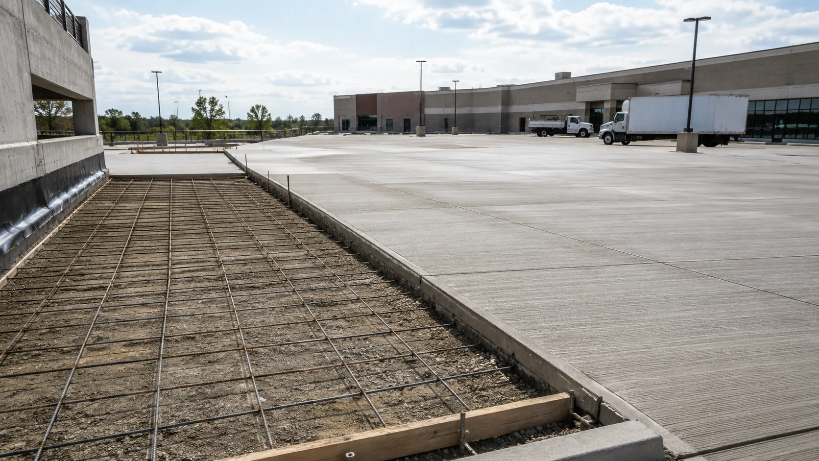 Concrete Parking Lots in Markham, Ontario, self-performed and completed by Harrowgate Group