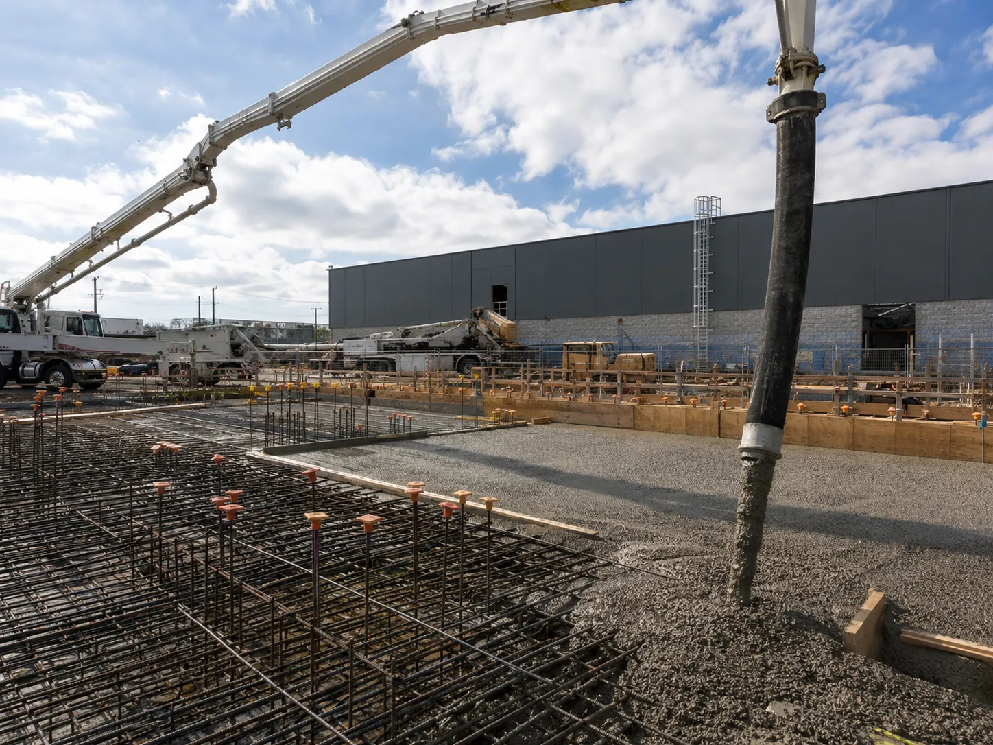 Completed Concrete Pumping and Placing installation in Toronto by Harrowgate Group