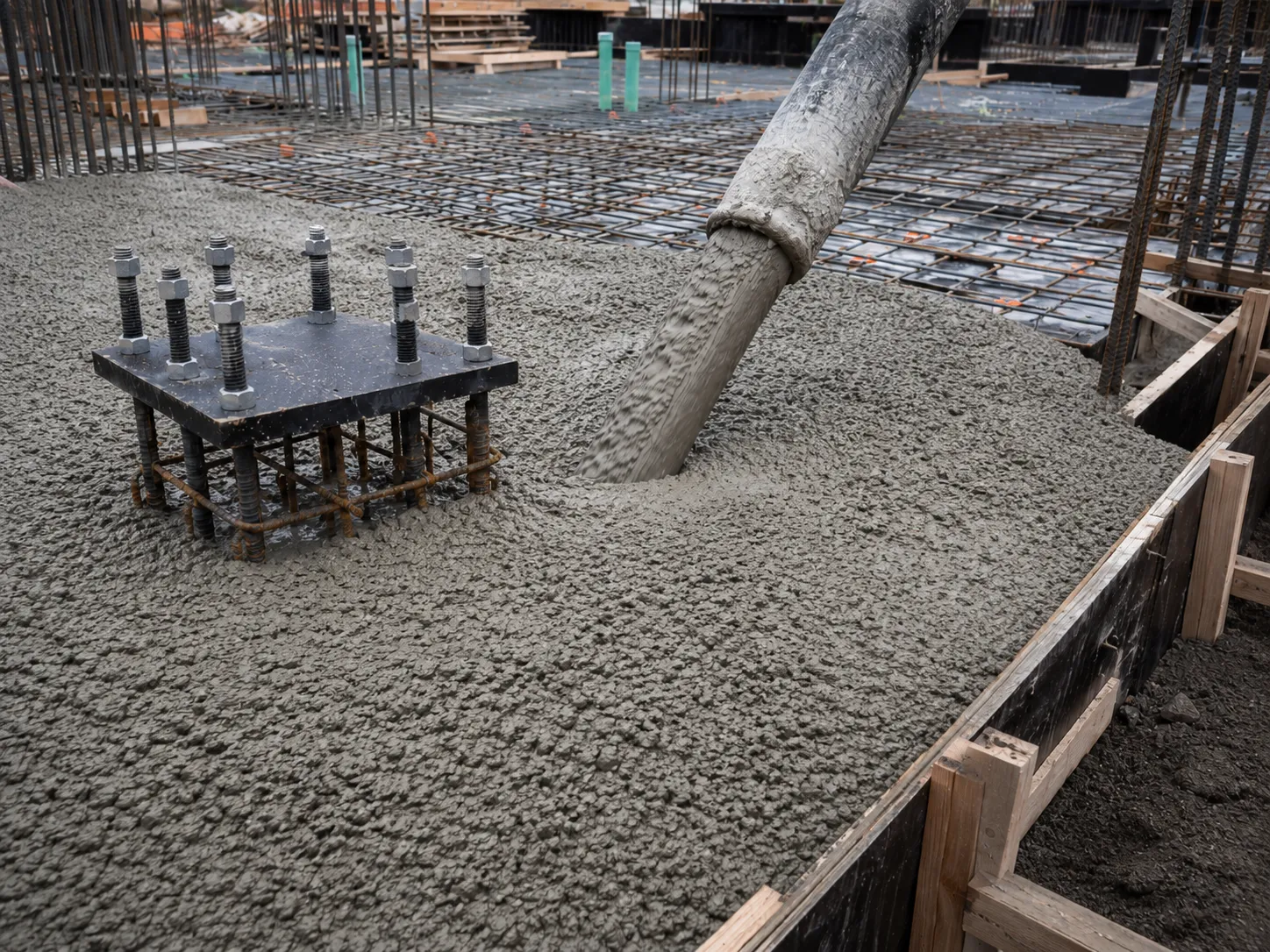 Concrete Pumping and Placing being built and completed on site by Harrowgate Group