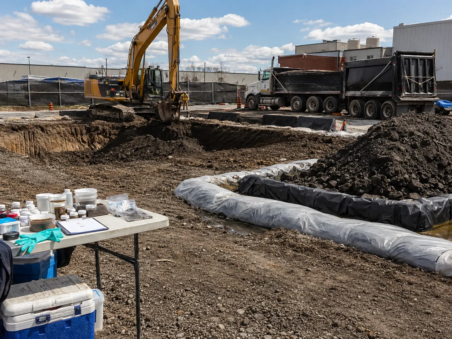 Completed Contaminated Soil Removal installation in Markham by Harrowgate Group