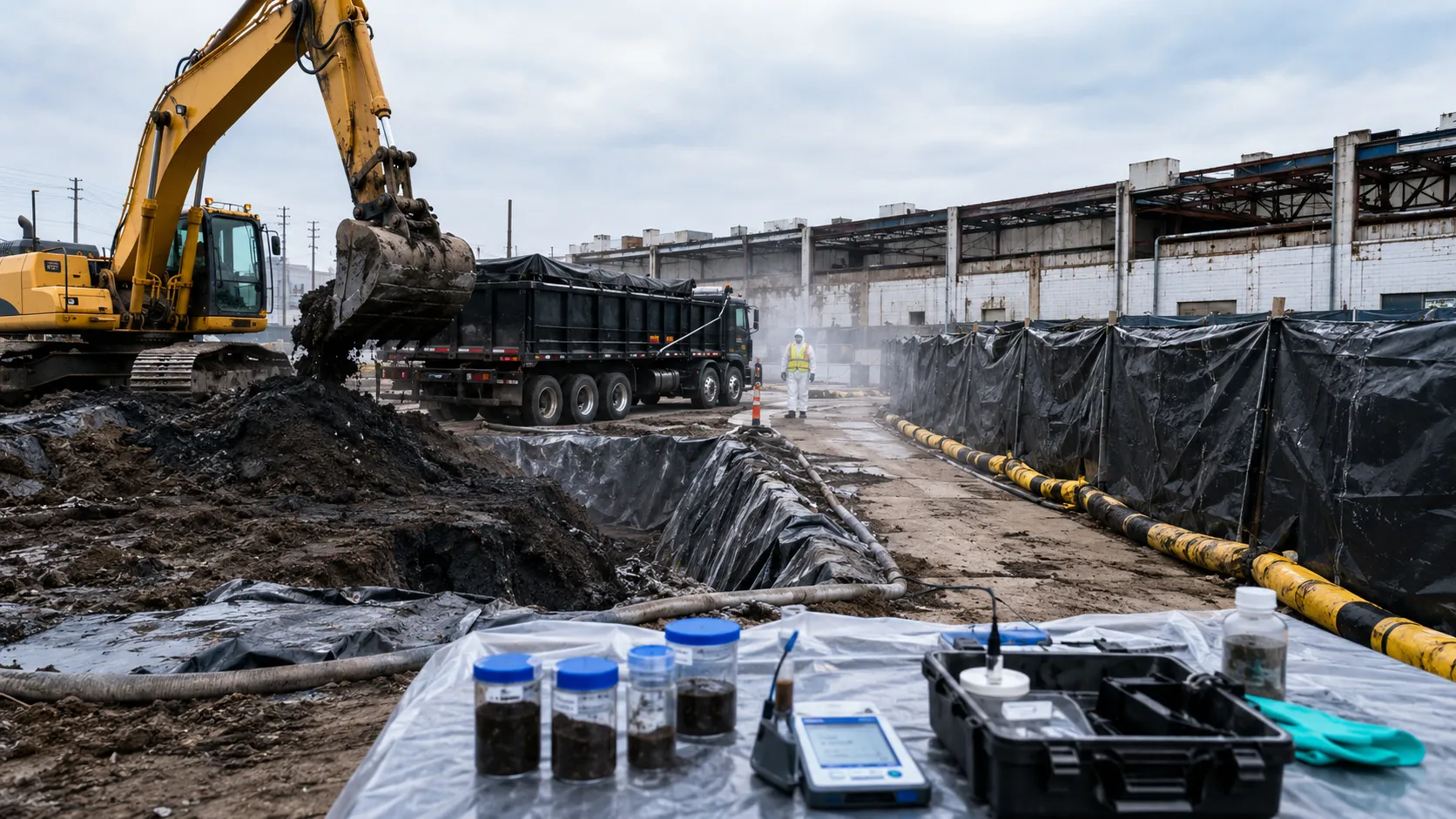 Contaminated Soil Removal in Markham, Ontario, self-performed and completed by Harrowgate Group