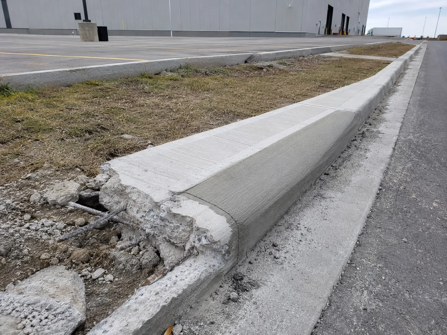Completed Curb Repair installation in Pickering by Harrowgate Group