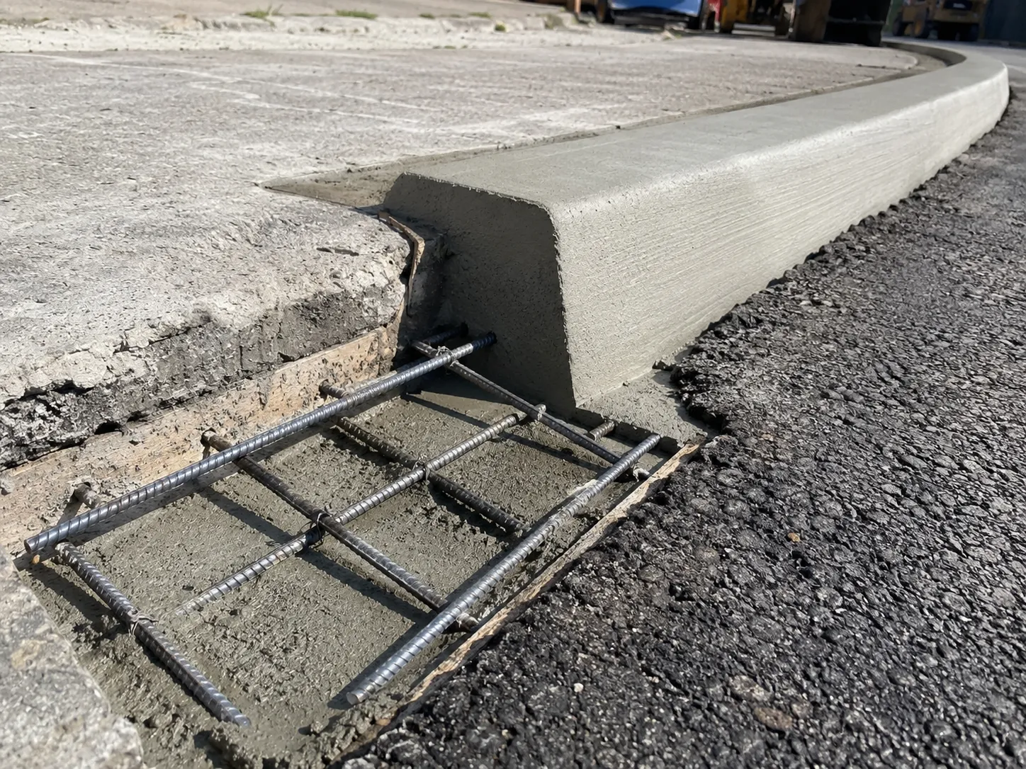 Curb Repair in Pickering being built and completed on site by Harrowgate Group