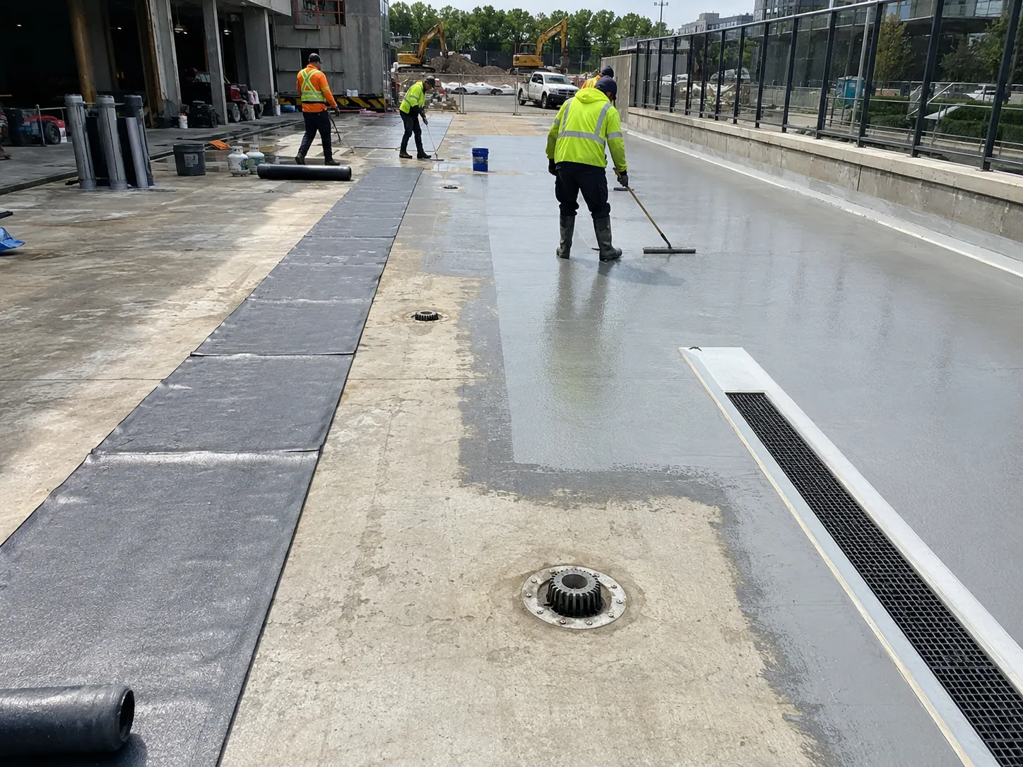 Deck and Plaza Waterproofing in Aurora being built and completed on site by Harrowgate Group