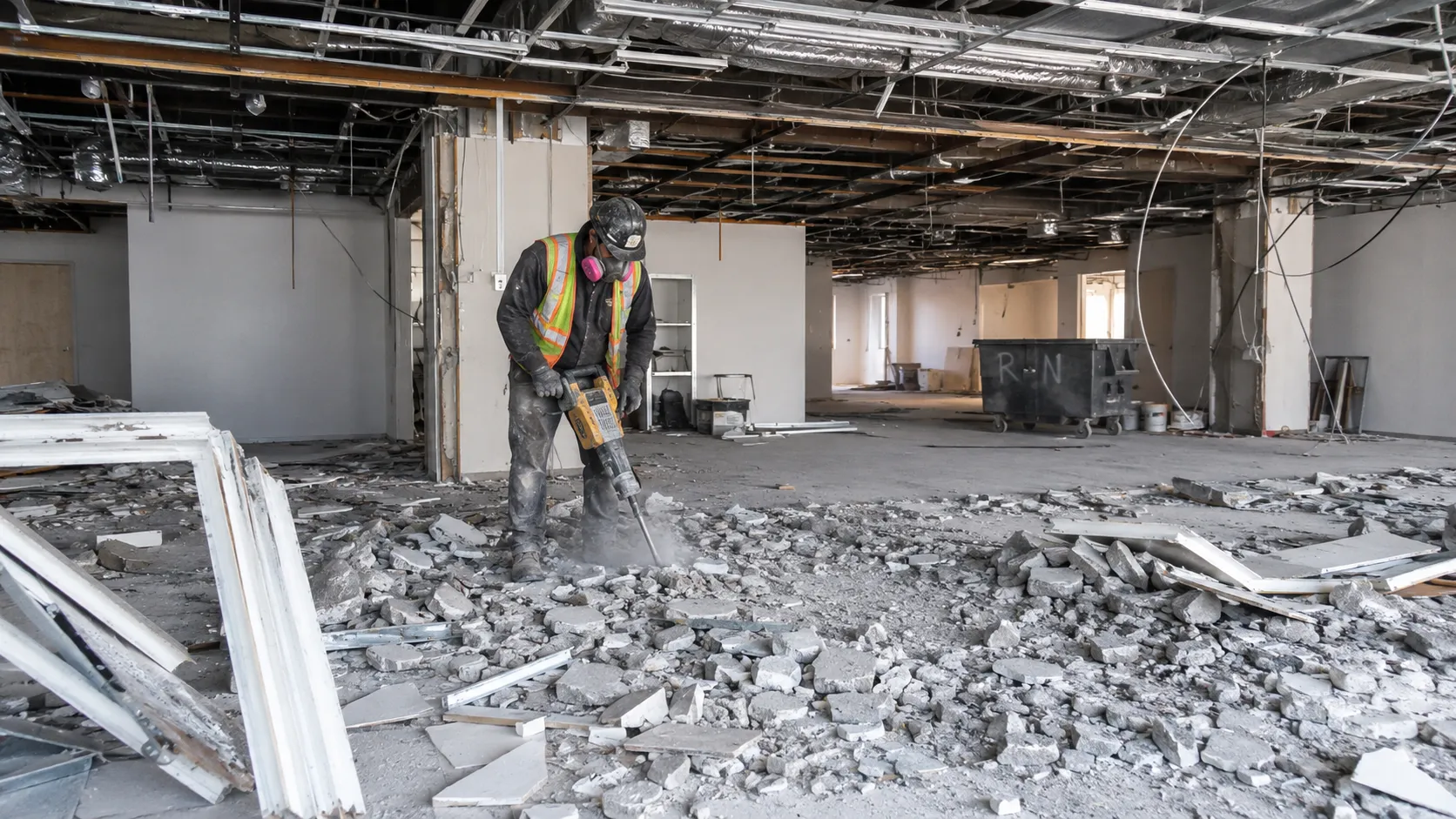 Demolition in Ajax, Ontario, self-performed and completed by Harrowgate Group