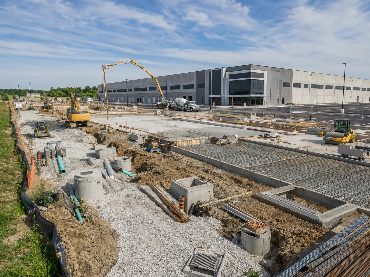 Design-Build Concrete and Civil in Markham, Ontario, self-performed and completed by Harrowgate Group