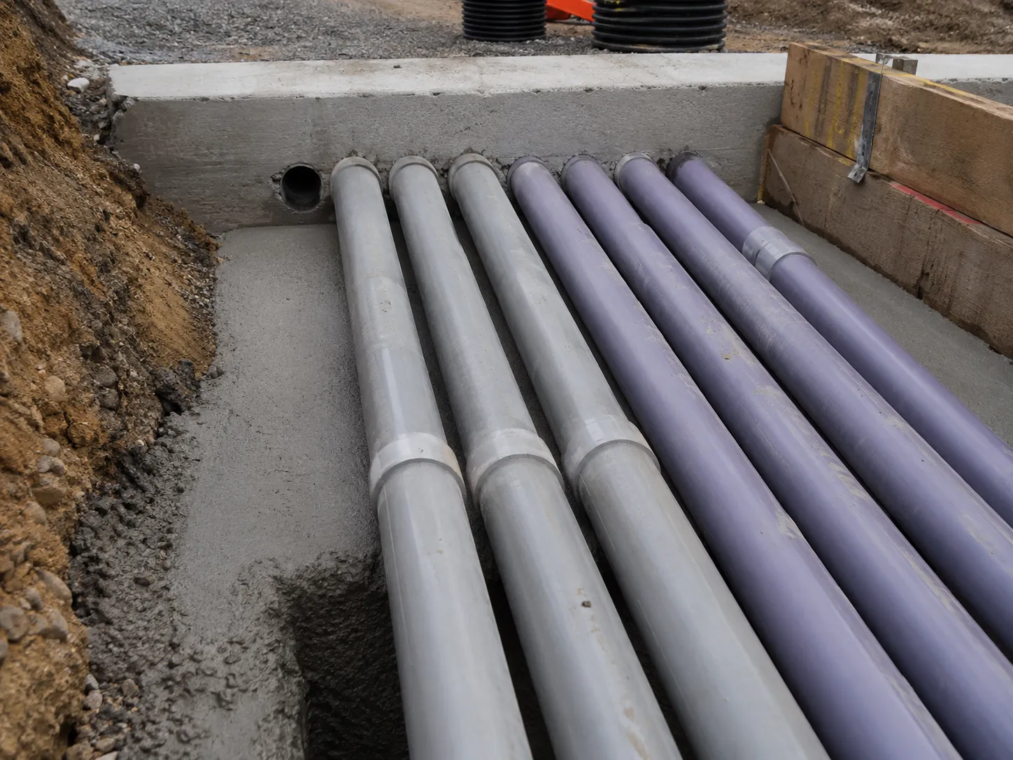 Electrical Duct Bank and Underground Conduit in Aurora being built and completed on site by Harrowgate Group