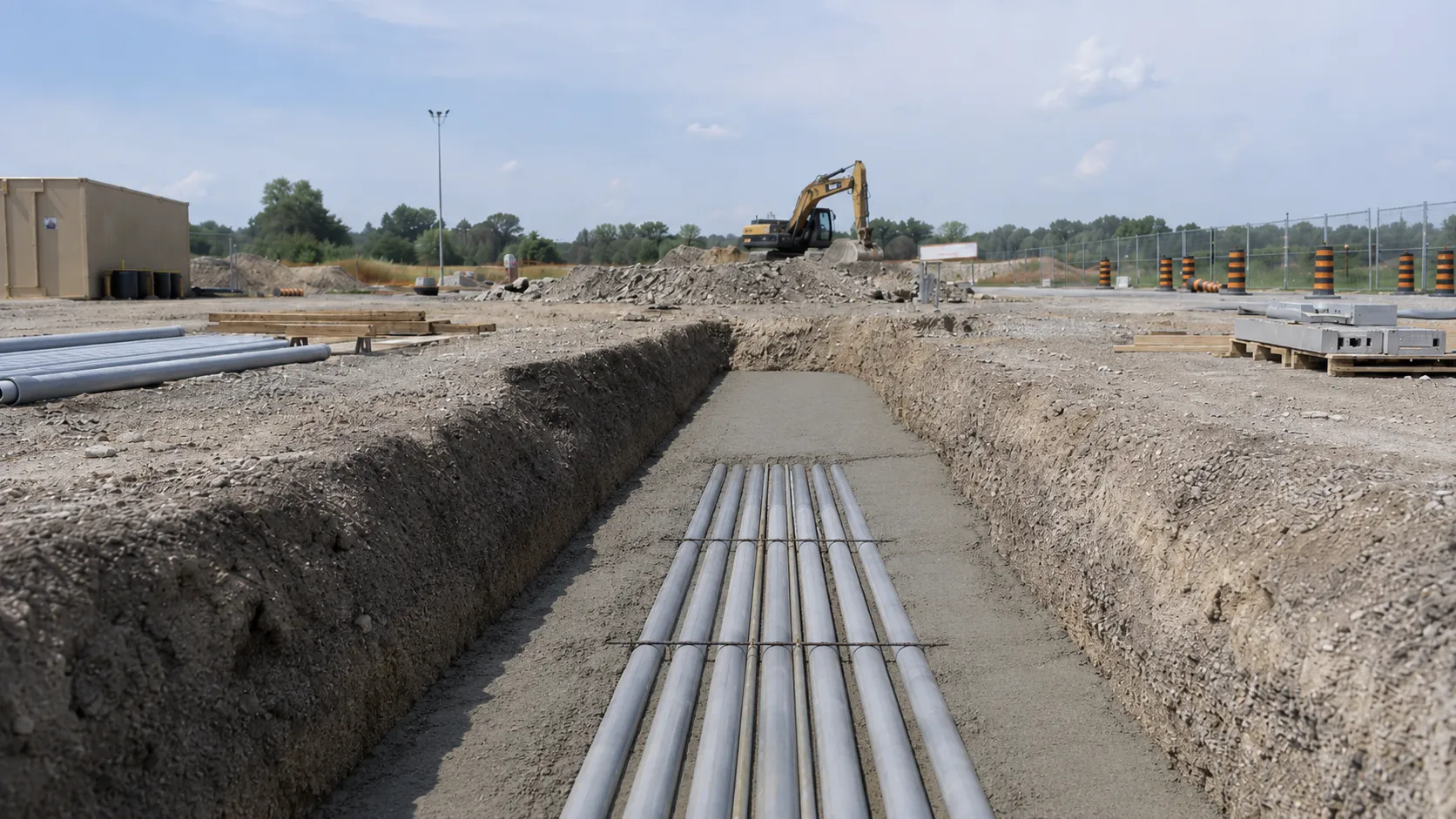 Electrical Duct Bank and Underground Conduit in Aurora, Ontario, self-performed and completed by Harrowgate Group