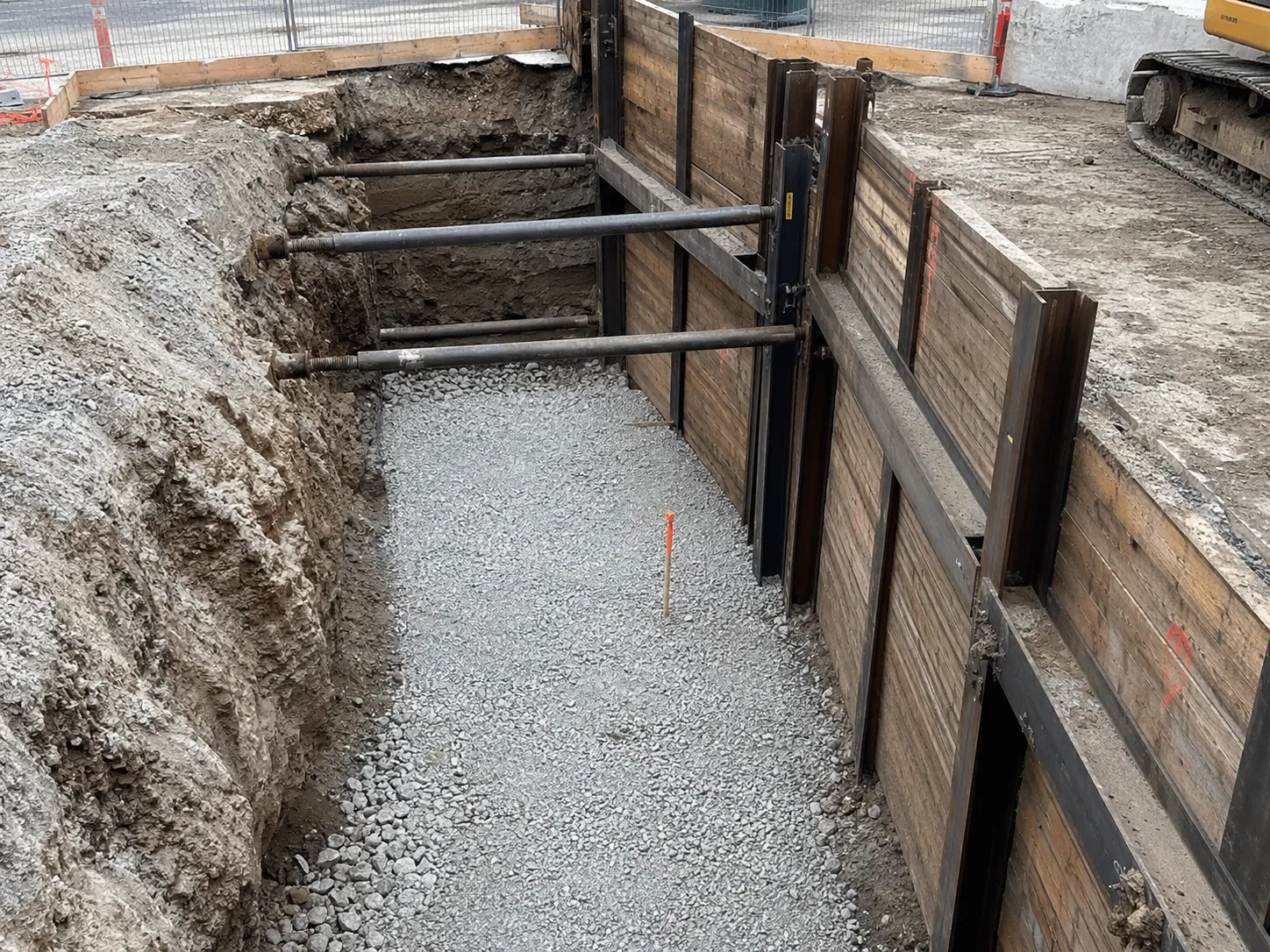 Emergency Excavation and Shoring in Markham being built and completed on site by Harrowgate Group