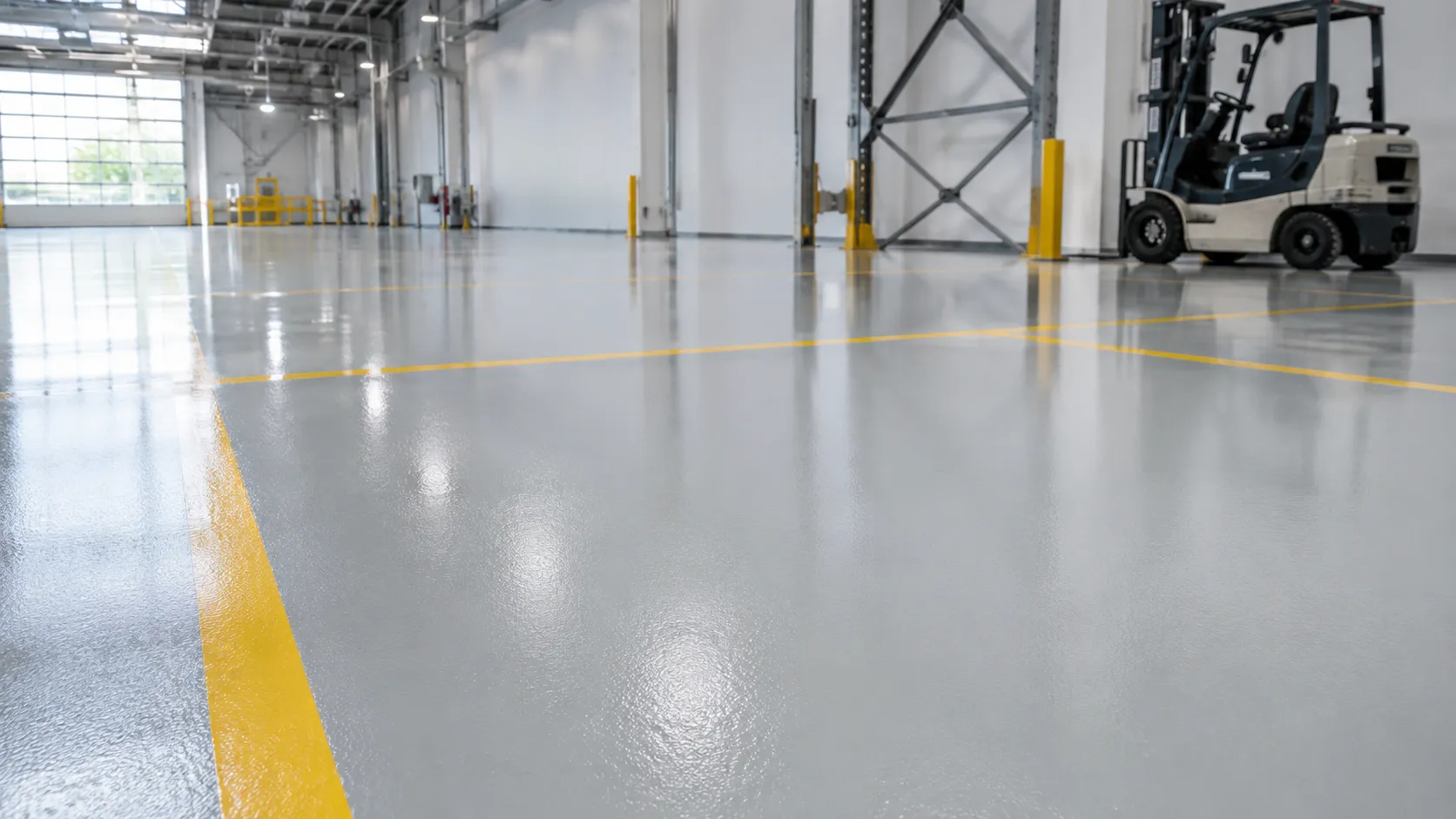 Epoxy Floor Coatings in Pickering, Ontario, self-performed and completed by Harrowgate Group