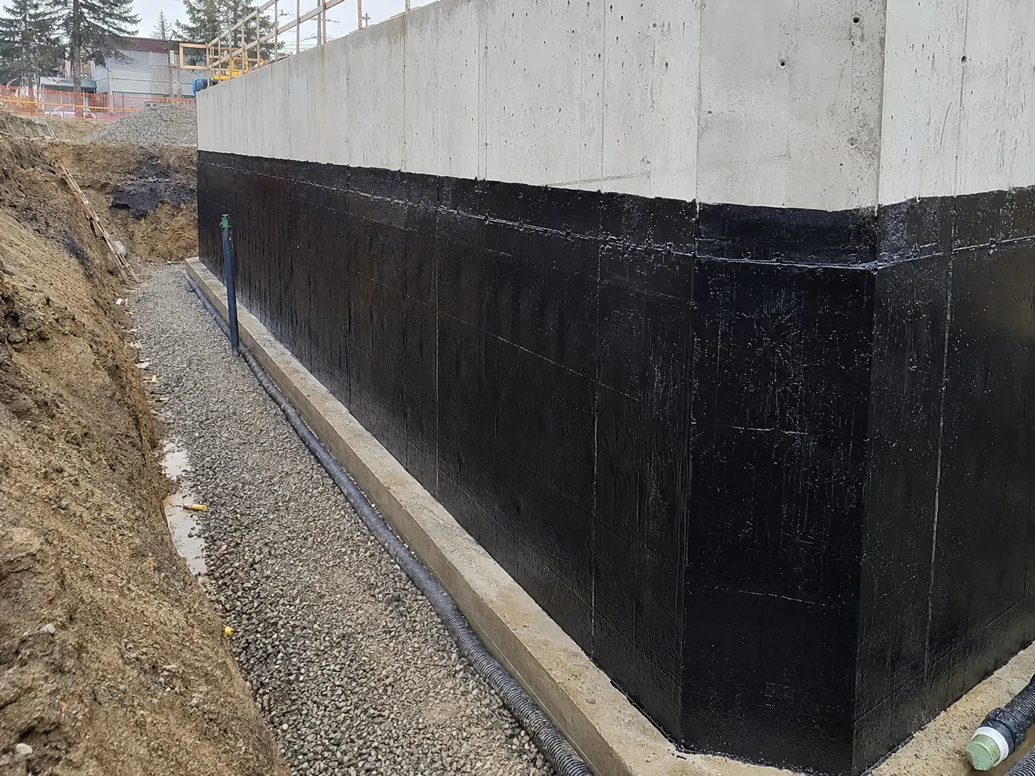 Completed Foundation Waterproofing installation in Hamilton by Harrowgate Group