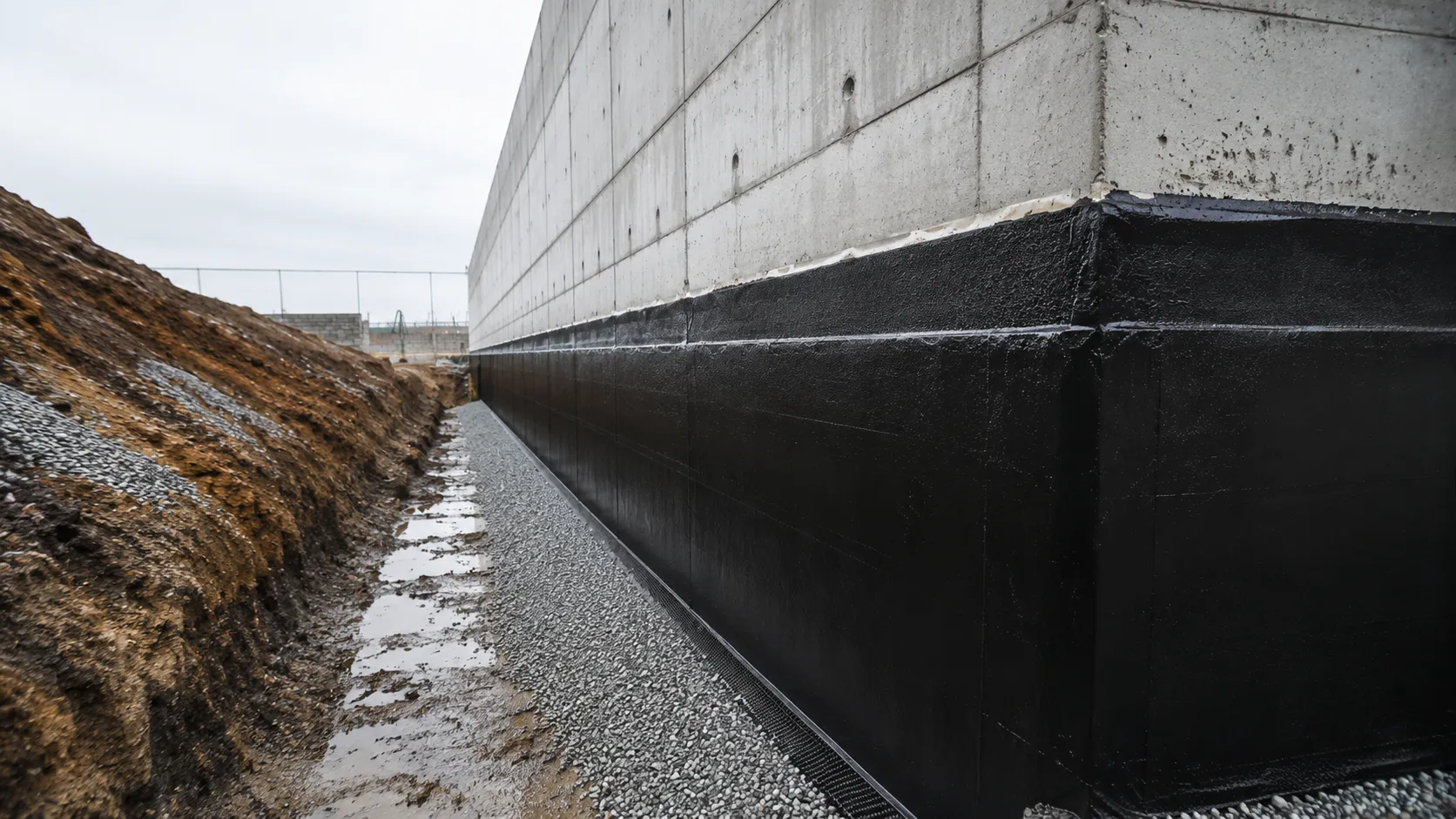 Foundation Waterproofing in Hamilton, Ontario, self-performed and completed by Harrowgate Group