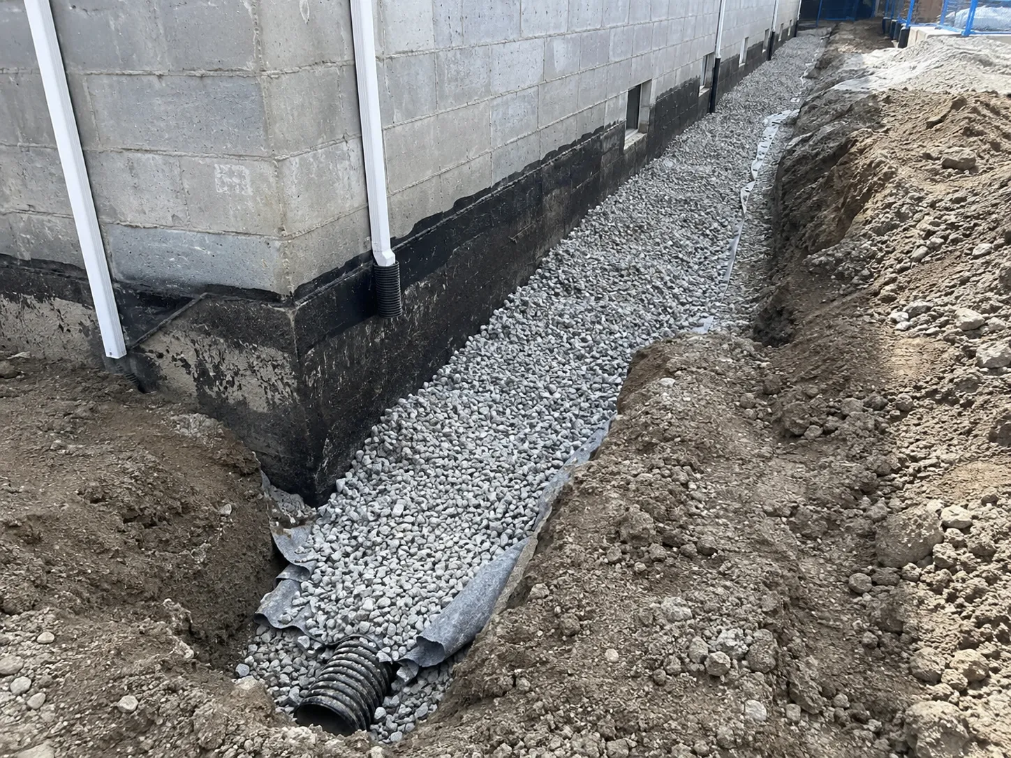 Completed French Drain Installation in Markham by Harrowgate Group