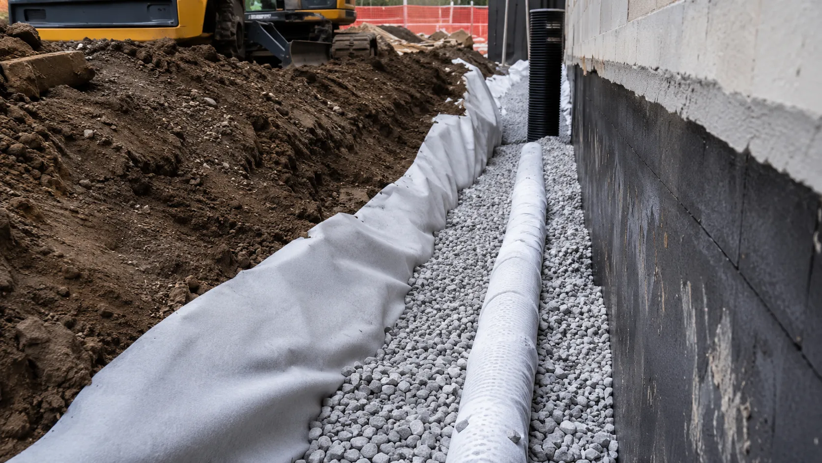 French Drain Installation in Markham, Ontario, self-performed and completed by Harrowgate Group
