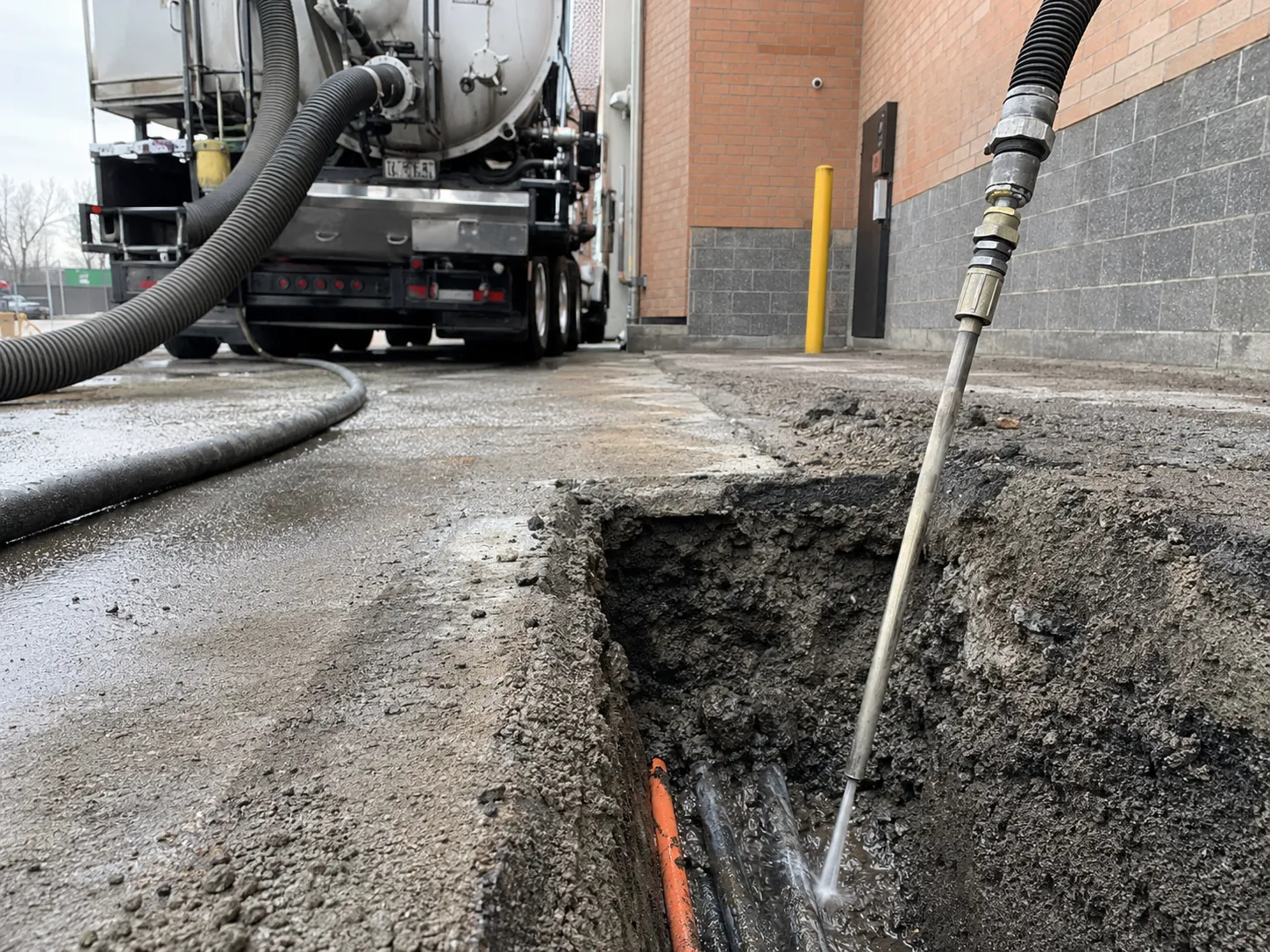Completed Hydro Excavation installation in Aurora by Harrowgate Group