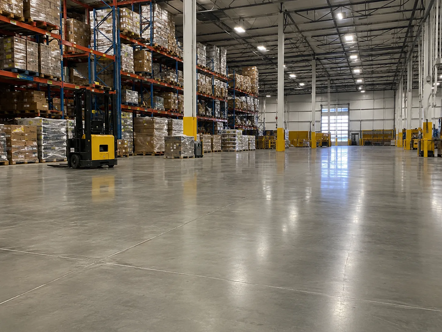 Completed Industrial Concrete Floors installation in Hamilton by Harrowgate Group