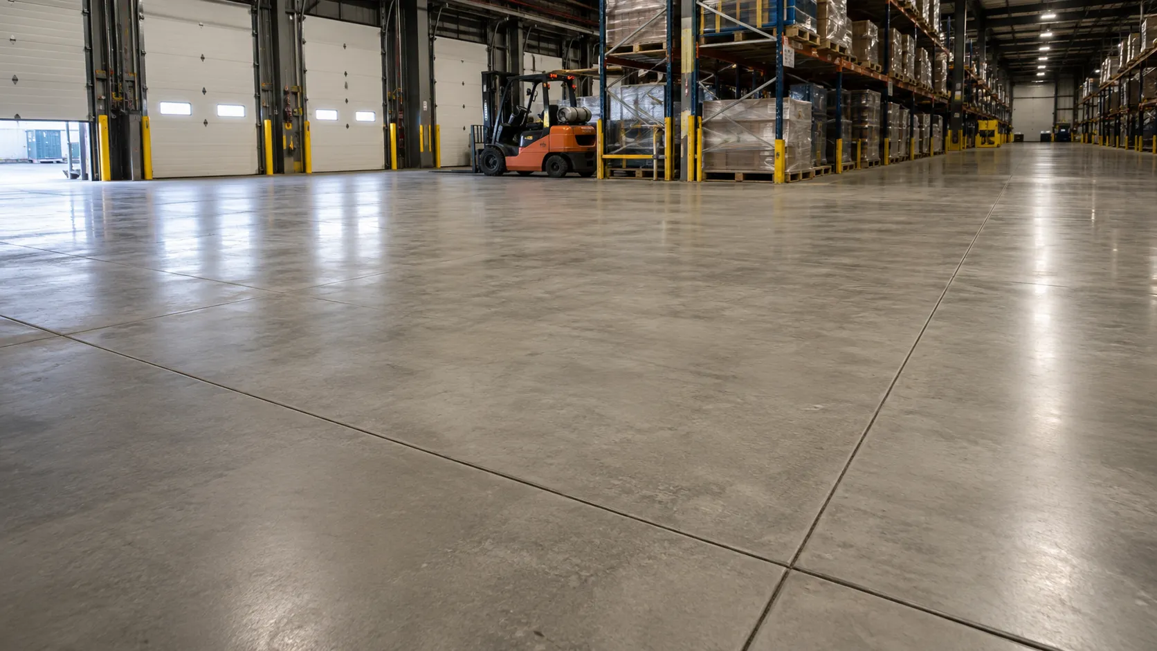 Industrial Concrete Floors in Hamilton, Ontario, self-performed and completed by Harrowgate Group