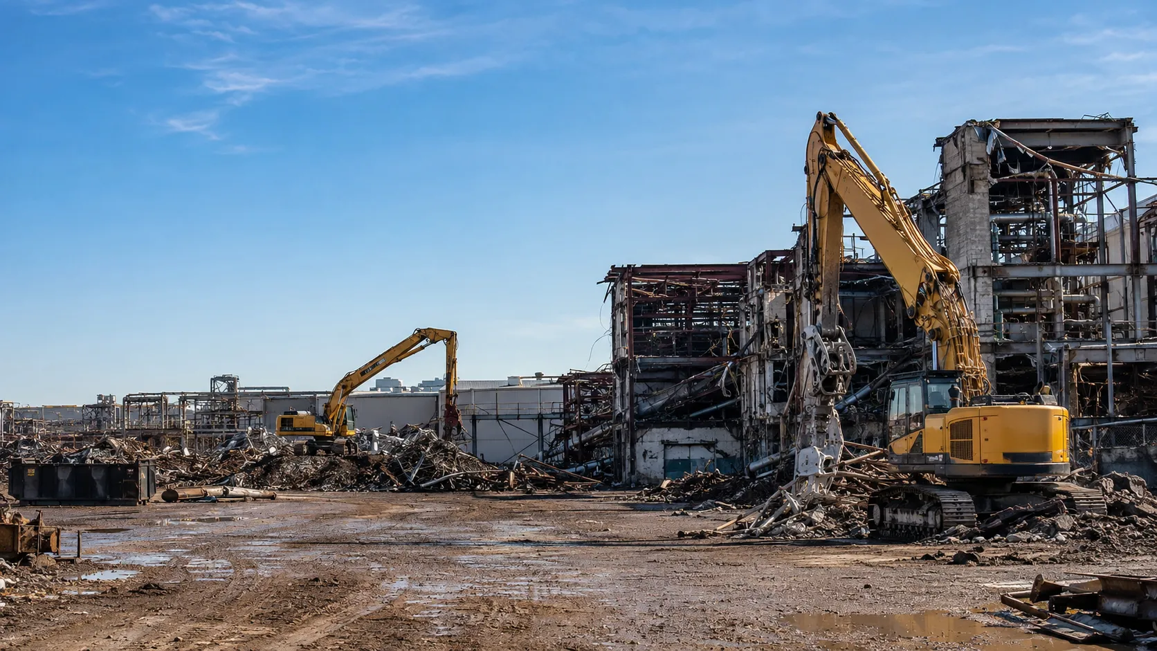 Industrial Demolition in Markham, Ontario, self-performed and completed by Harrowgate Group