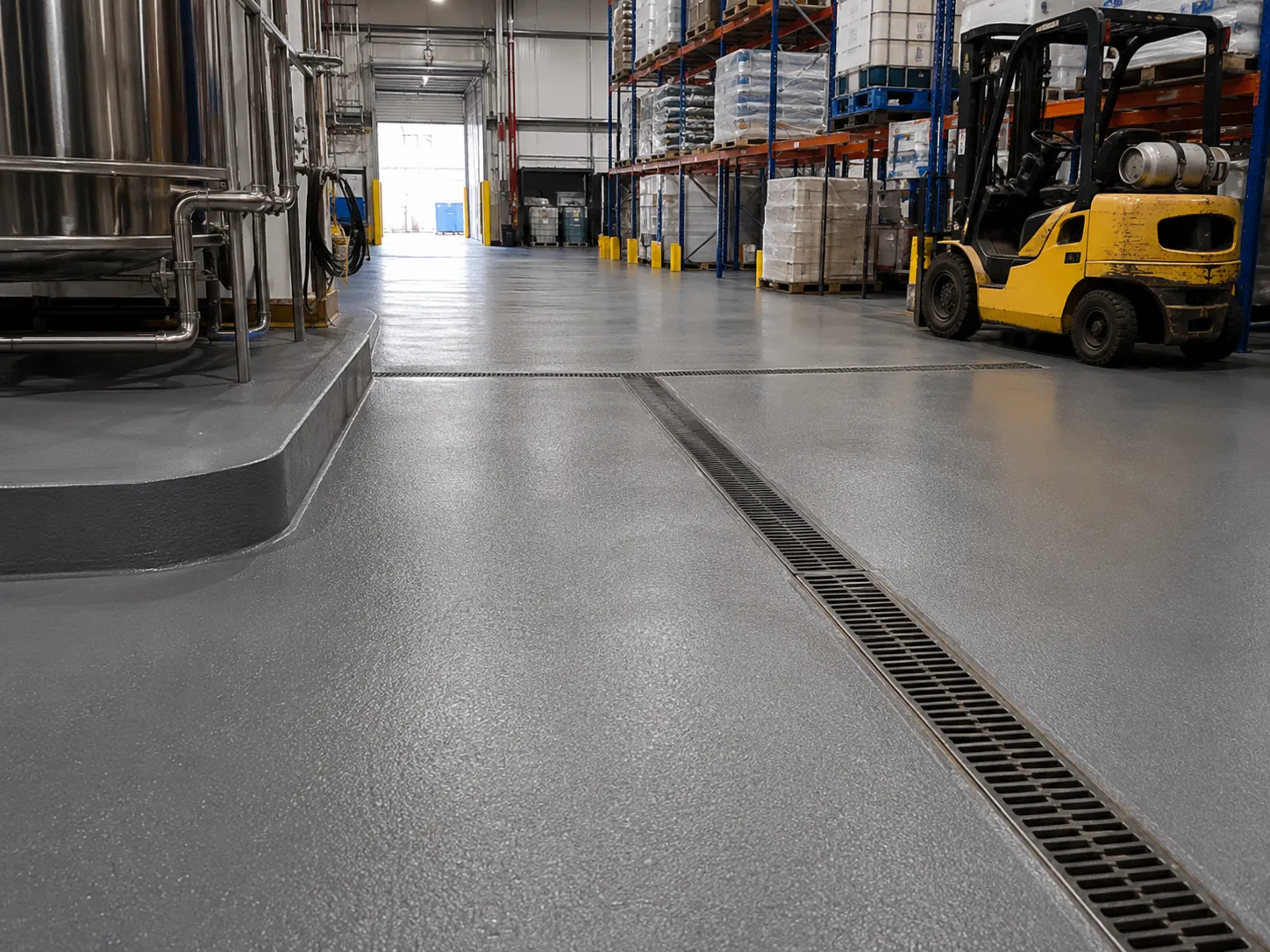 Completed Industrial Floor Coatings installation in Aurora by Harrowgate Group