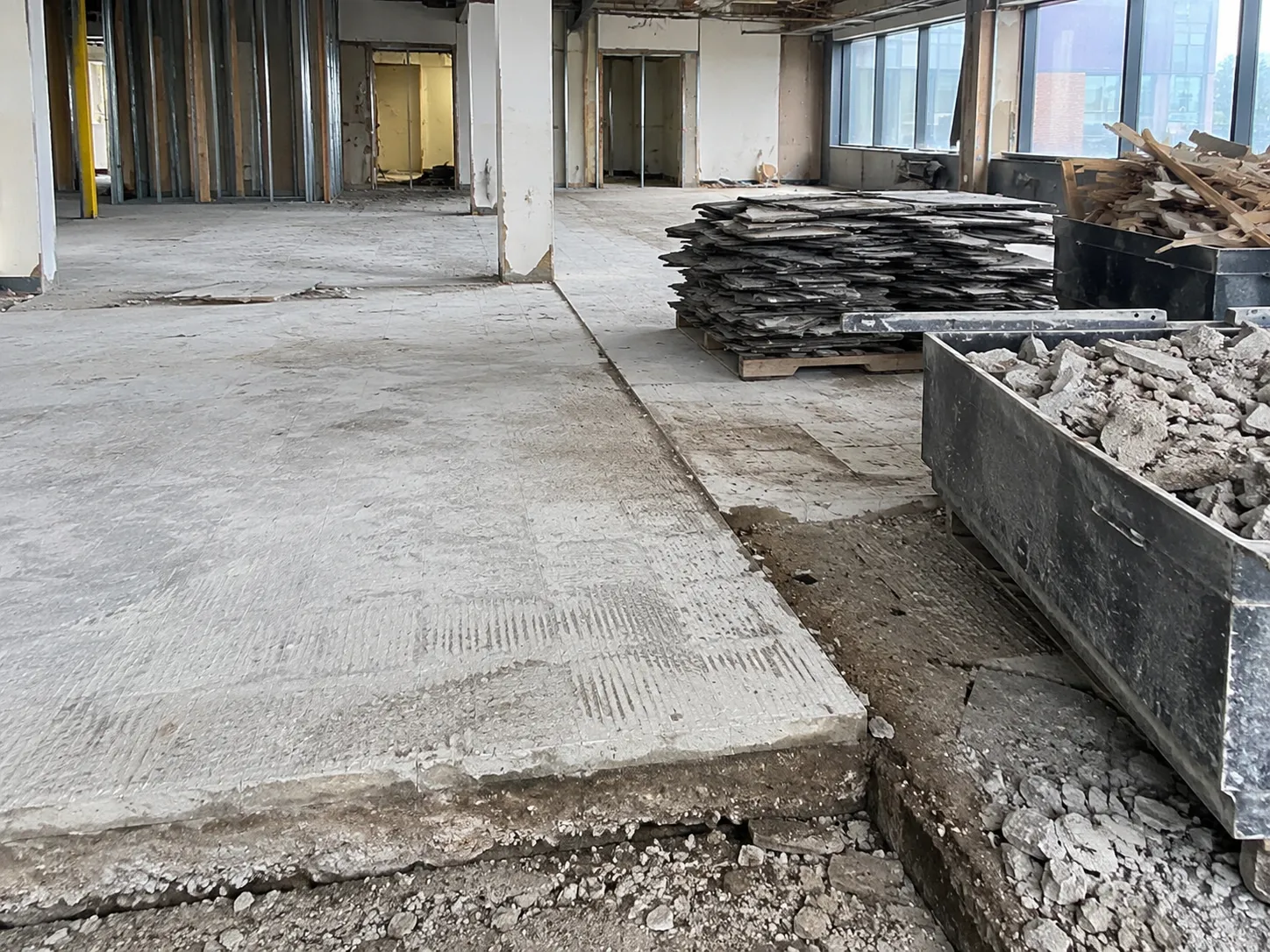 Interior Demolition and Strip-Outs in Aurora being built and completed on site by Harrowgate Group