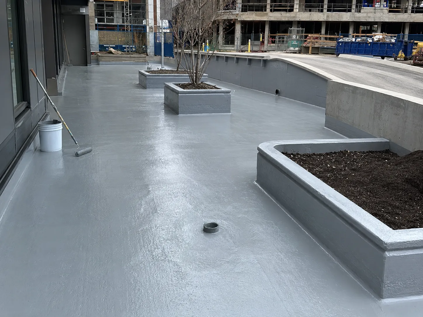 Completed Liquid Membrane Waterproofing installation in Pickering by Harrowgate Group