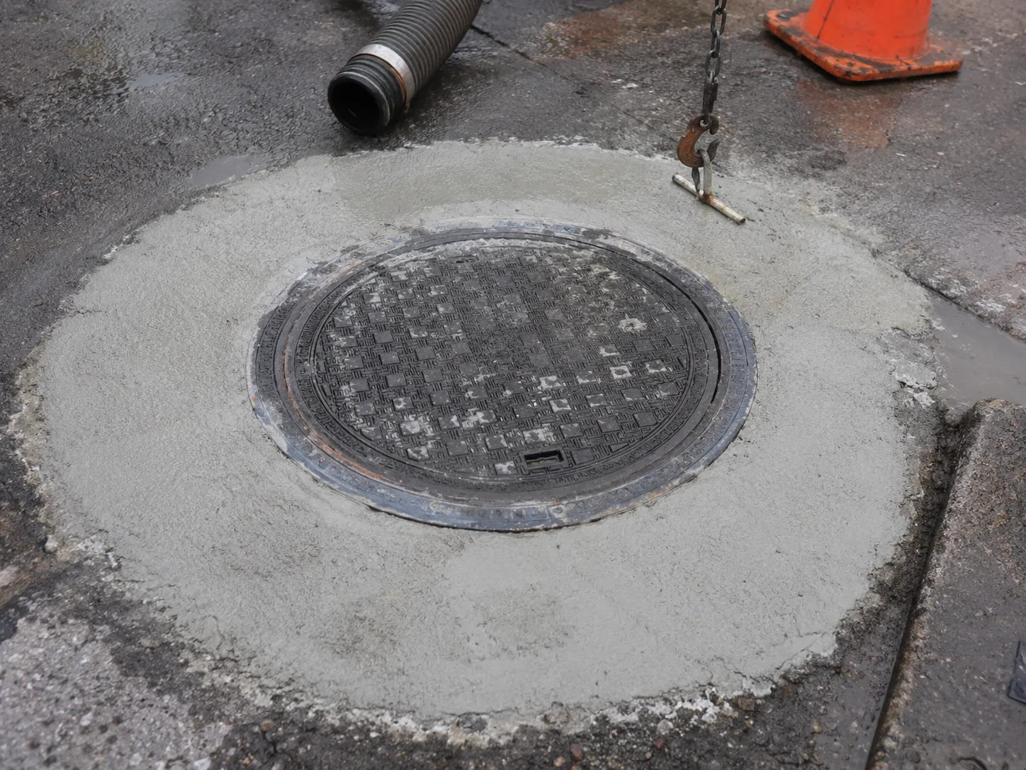 Completed Manhole Rehabilitation installation in Aurora by Harrowgate Group