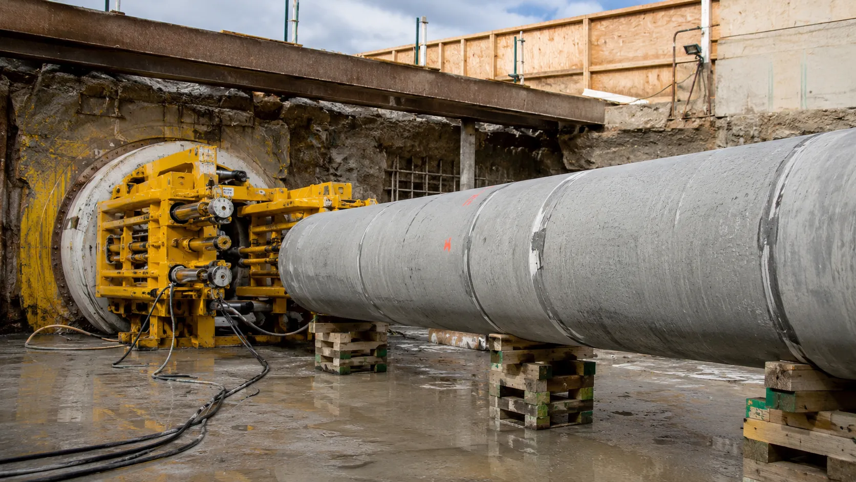 Microtunnelling and Pipe Jacking in Markham, Ontario, self-performed and completed by Harrowgate Group